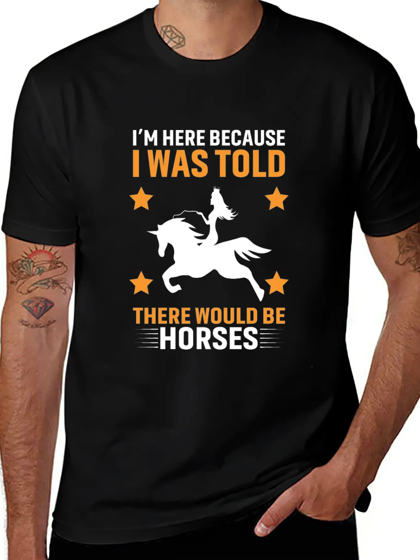 Horses Lover Design, Horse Quote Sayings Unisex Casual T-Shirt – Clean Design For Daily Comfort