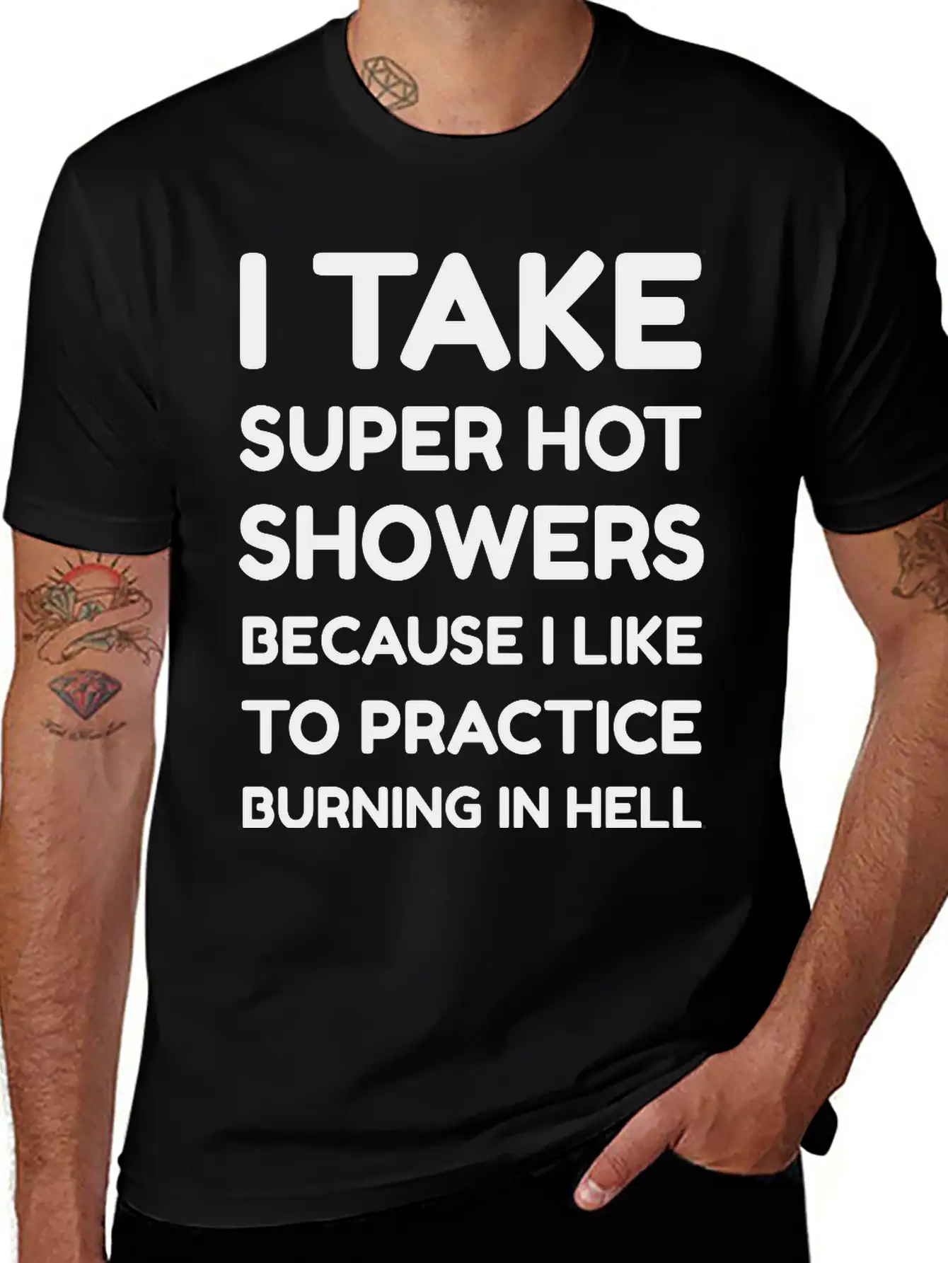 I Take Super Hot Showers Unisex Casual T-Shirt – Clean Design For Daily Comfort