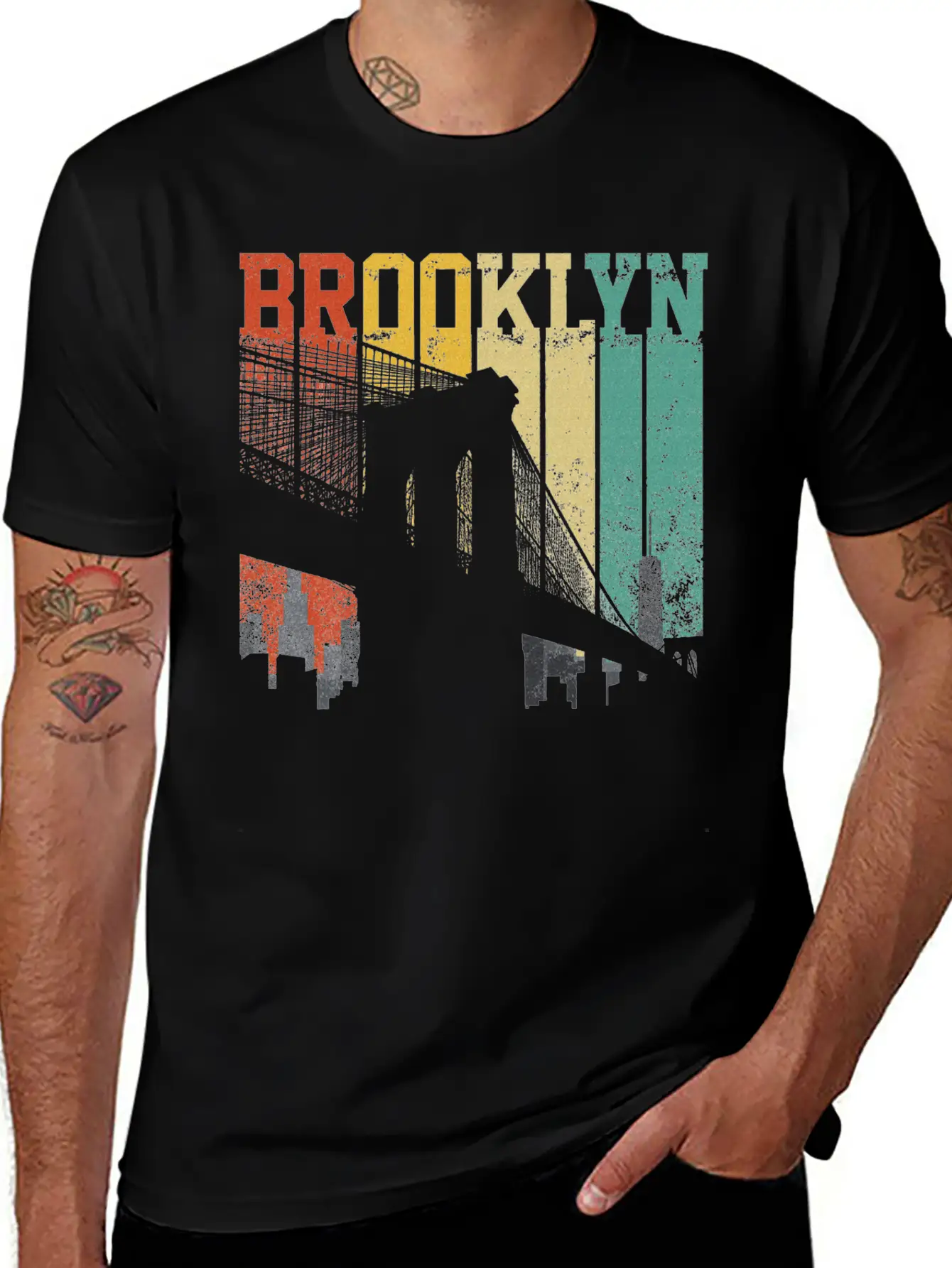 New York City Brooklyn Bridge Skyline Unisex Casual T-Shirt – Clean Design For Daily Comfort