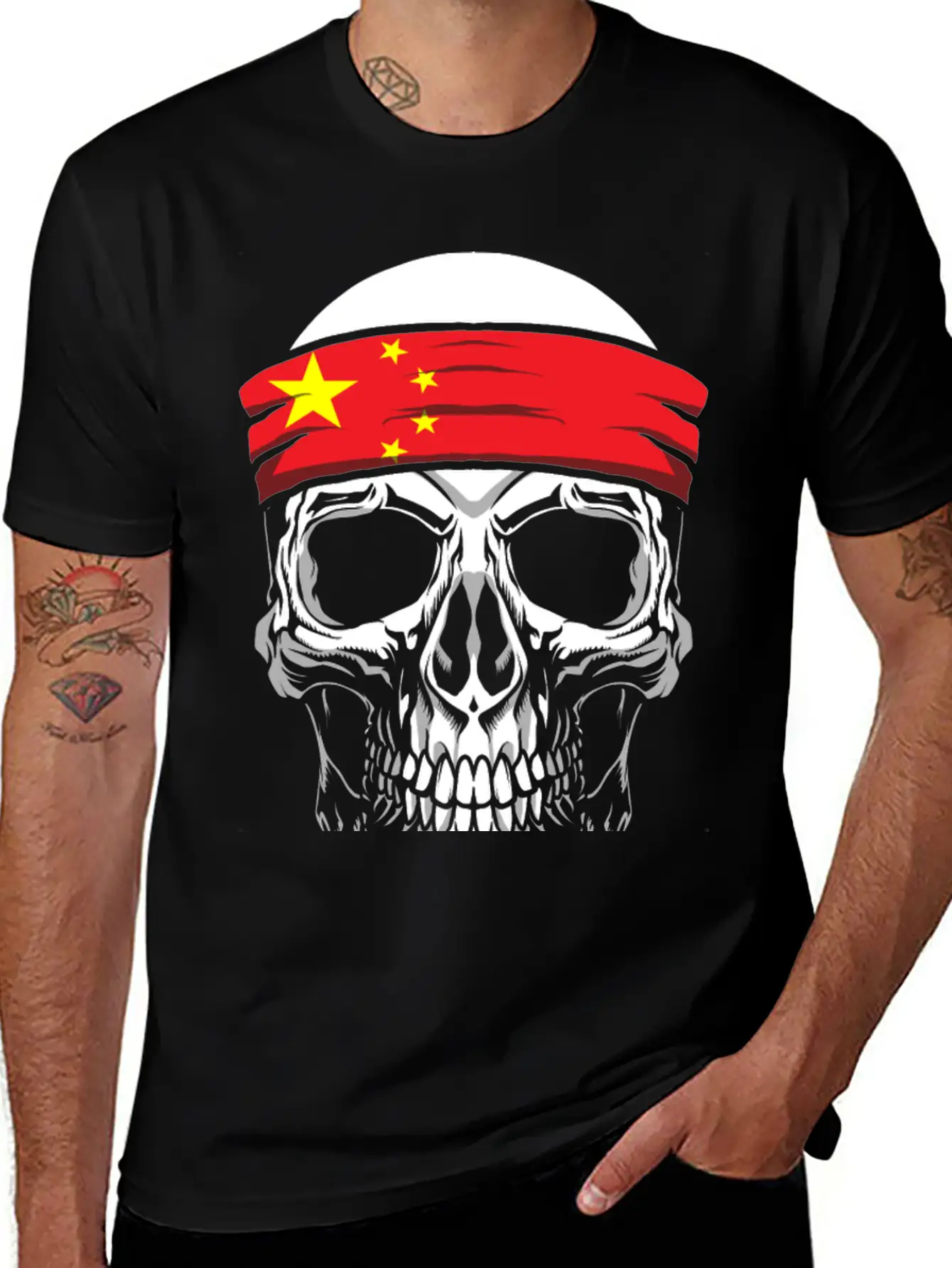 Skull Nationality Country Flag Unisex Casual T-Shirt – Clean Design For Daily Comfort