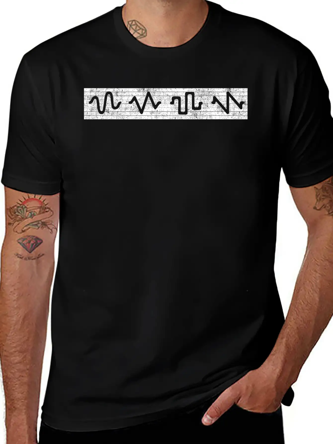 Waveform Music Producer Modular Synthesizer Unisex Casual T-Shirt – Clean Design For Daily Comfort
