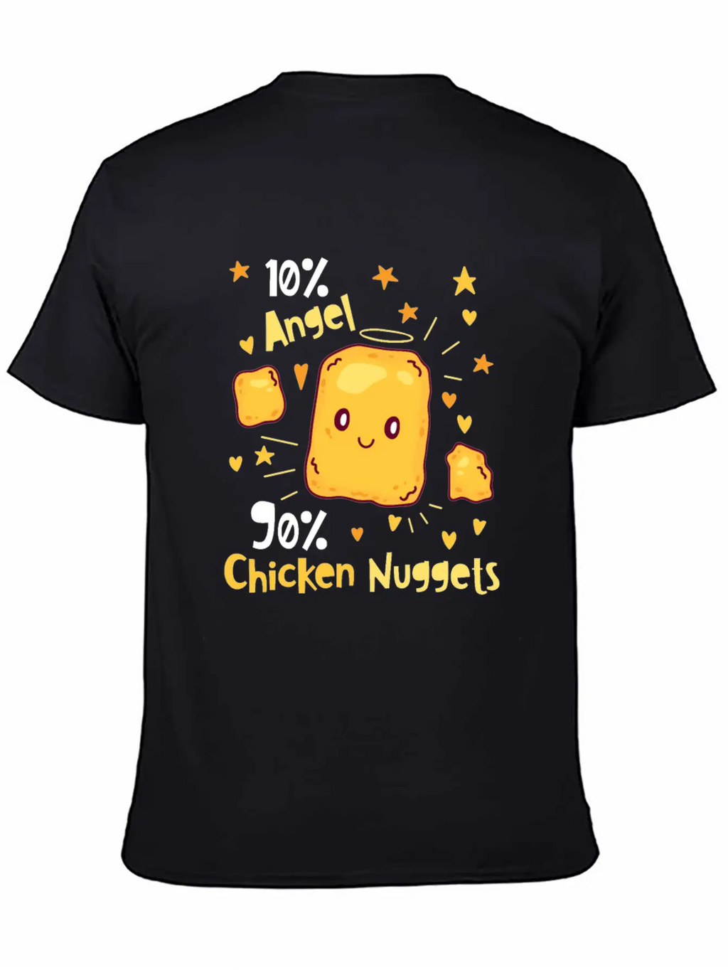 10% Angel 90% Chicken Nuggets Essential Unisex Summer Tee – Soft Cotton Casual Fit
