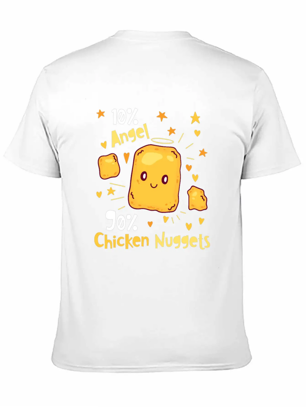 10% Angel 90% Chicken Nuggets Essential Unisex Summer Tee – Soft Cotton Casual Fit