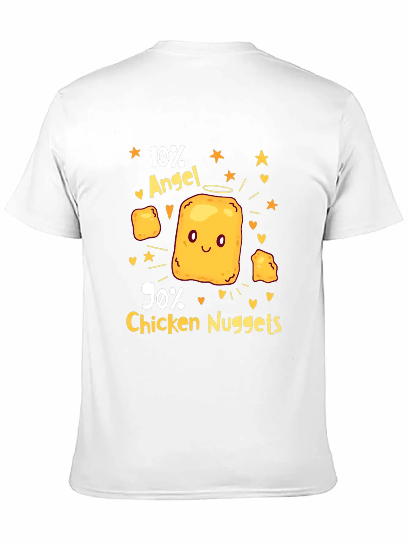 10% Angel 90% Chicken Nuggets Essential Unisex Summer Tee – Soft Cotton Casual Fit