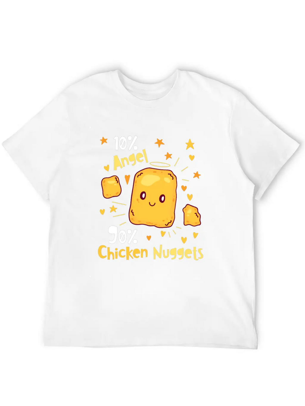 10% Angel 90% Chicken Nuggets Essential Unisex Summer Tee – Soft Cotton Casual Fit