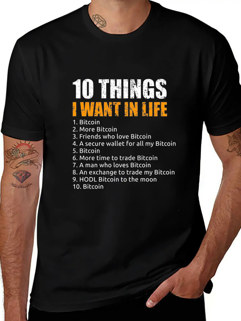 10 Things I Want In Life Bitcoin Crypto BTC Girl Unisex Short Sleeve Soft Cotton T-Shirt – Casual Everyday Wear