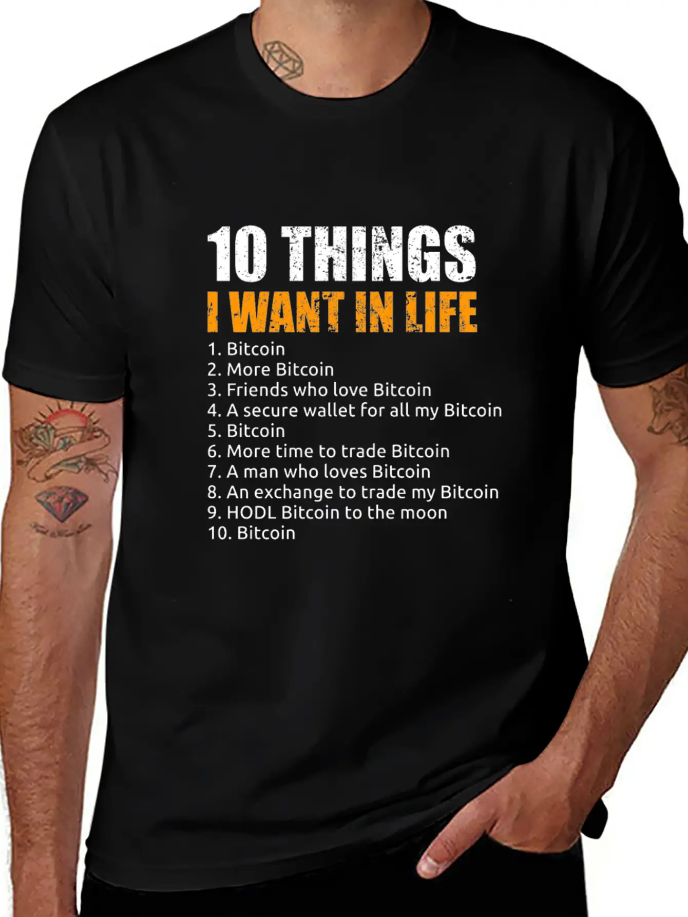 10 Things I Want In Life Bitcoin Crypto BTC Girl Unisex Short Sleeve Soft Cotton T-Shirt – Casual Everyday Wear