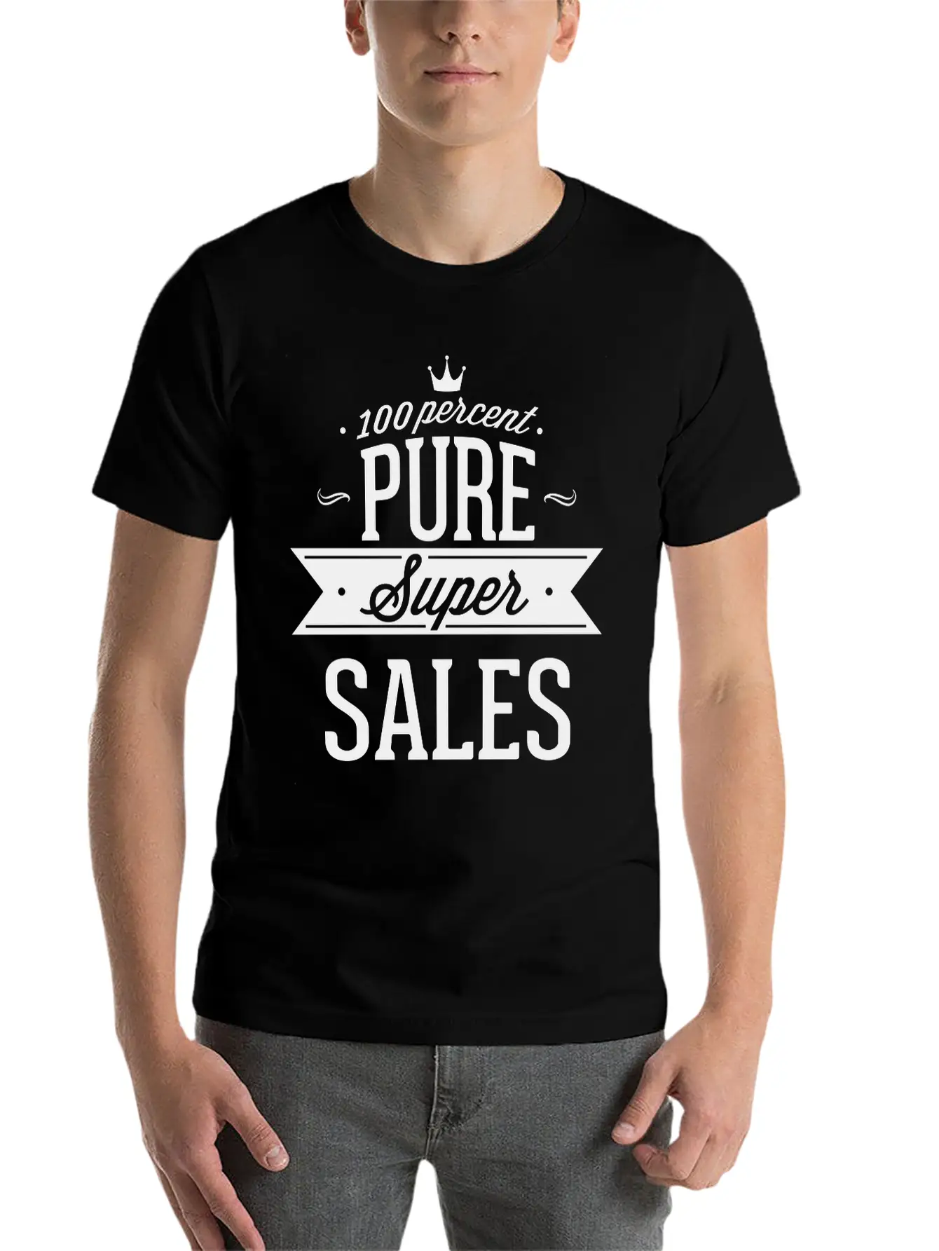100 Percent Pure Super Sales Unisex Short Sleeve Soft Cotton T-Shirt – Casual Everyday Wear
