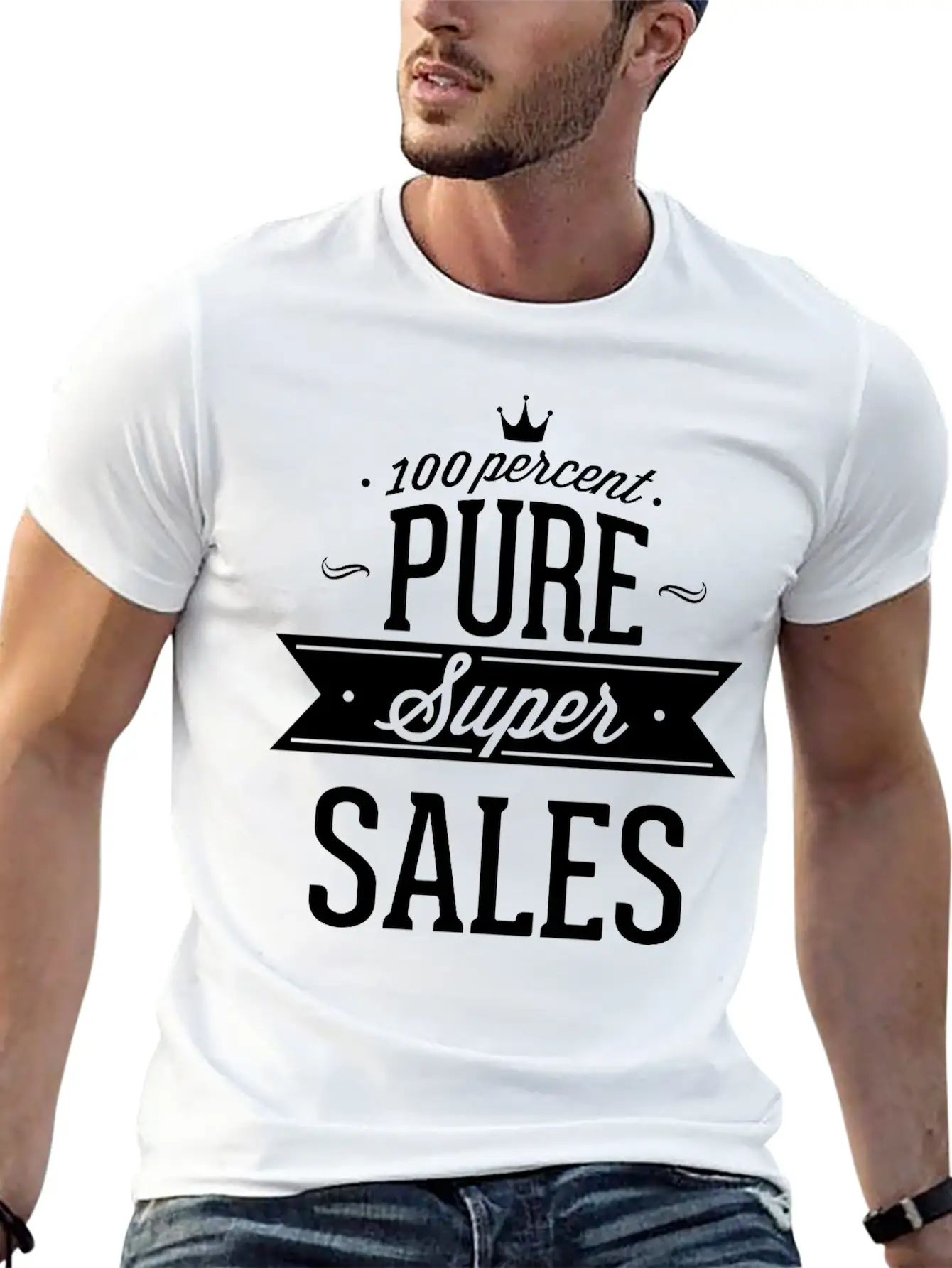 100 Percent Pure Super Sales Unisex Short Sleeve Soft Cotton T-Shirt – Casual Everyday Wear