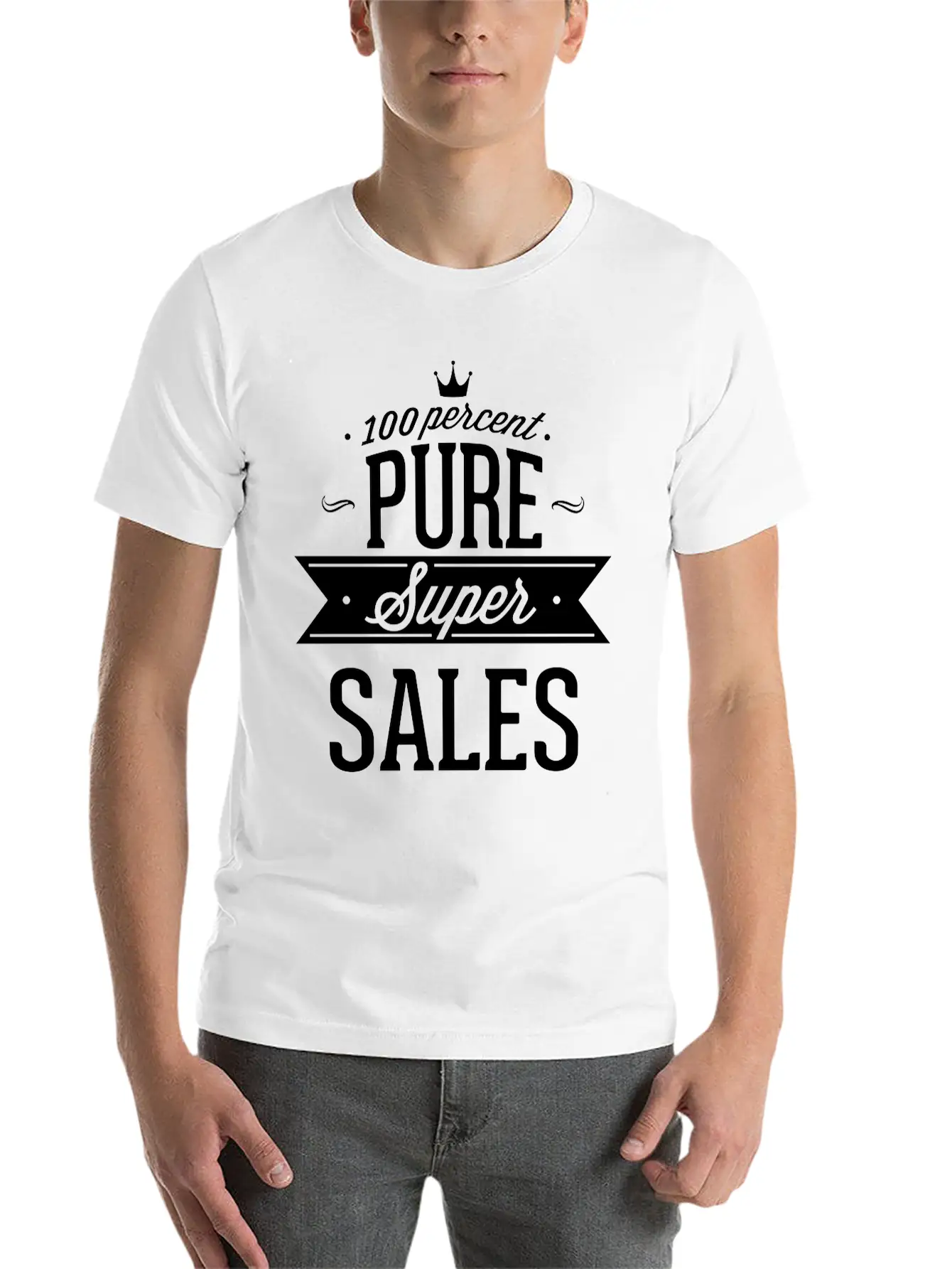 100 Percent Pure Super Sales Unisex Short Sleeve Soft Cotton T-Shirt – Casual Everyday Wear