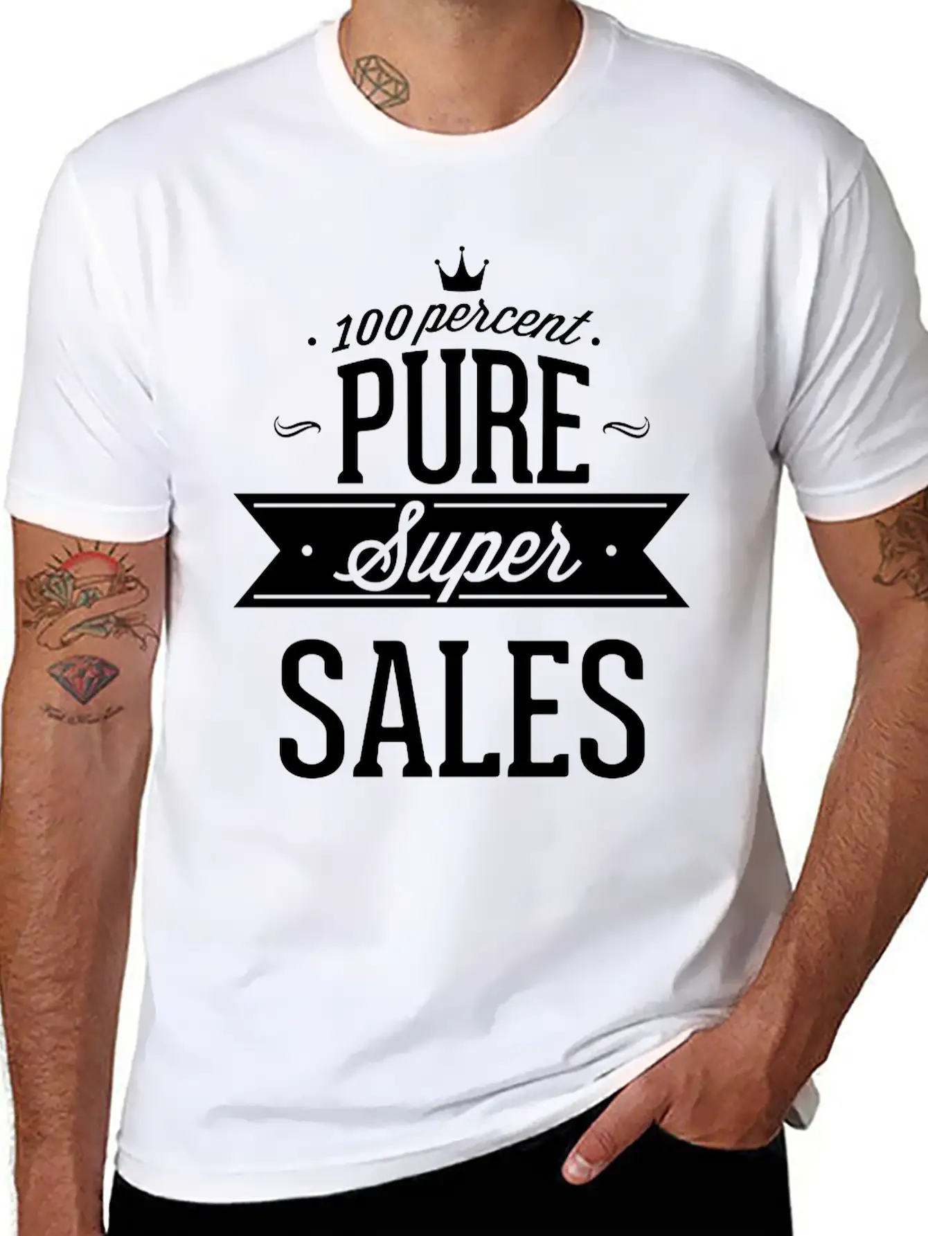 100 Percent Pure Super Sales Unisex Short Sleeve Soft Cotton T-Shirt – Casual Everyday Wear