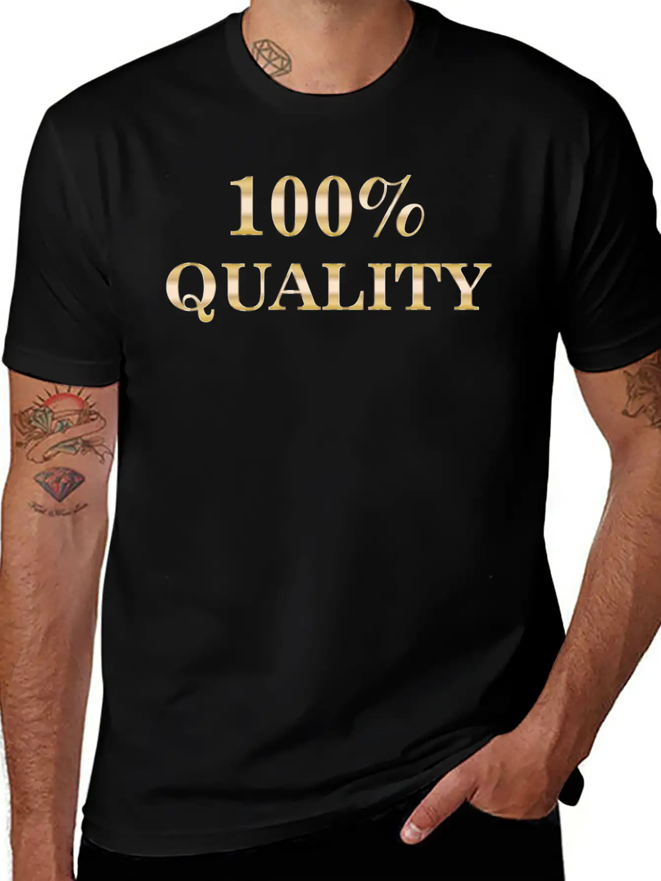 100 Percent Quality Typography No Background Relaxed Everyday Tee – Lightweight And Durable Cotton