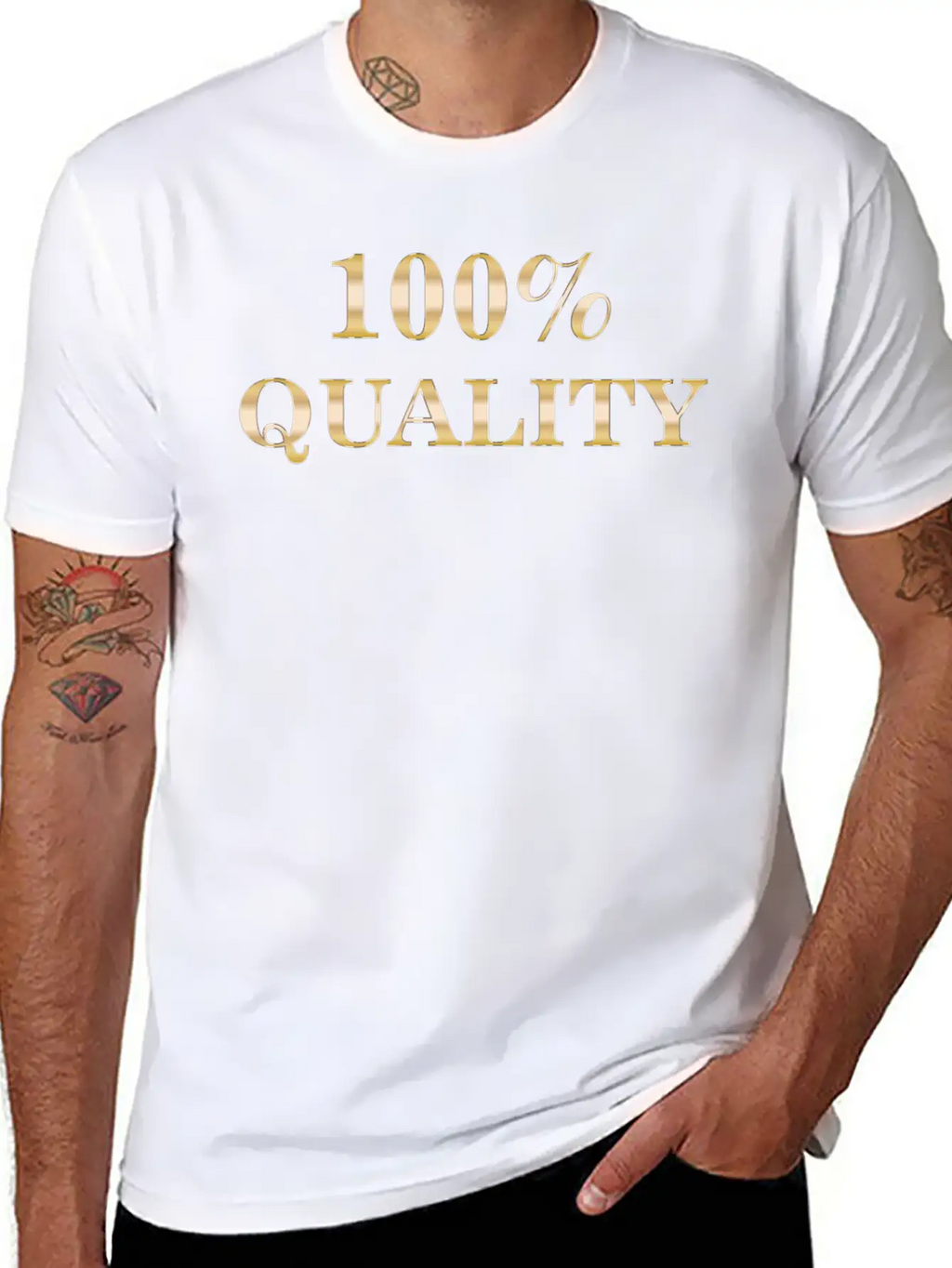 100 Percent Quality Typography No Background Relaxed Everyday Tee – Lightweight And Durable Cotton