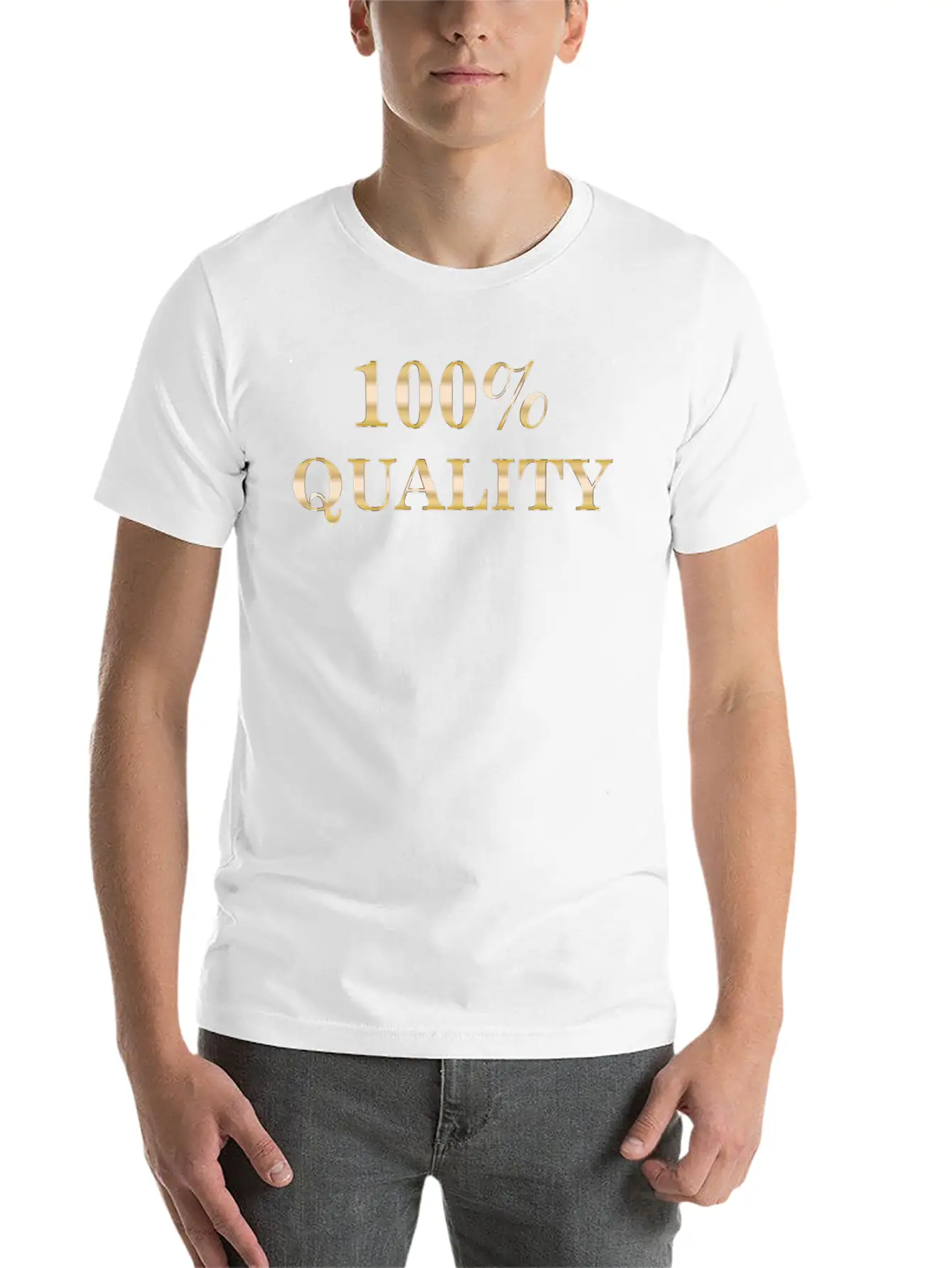 100 Percent Quality Typography No Background Relaxed Everyday Tee – Lightweight And Durable Cotton