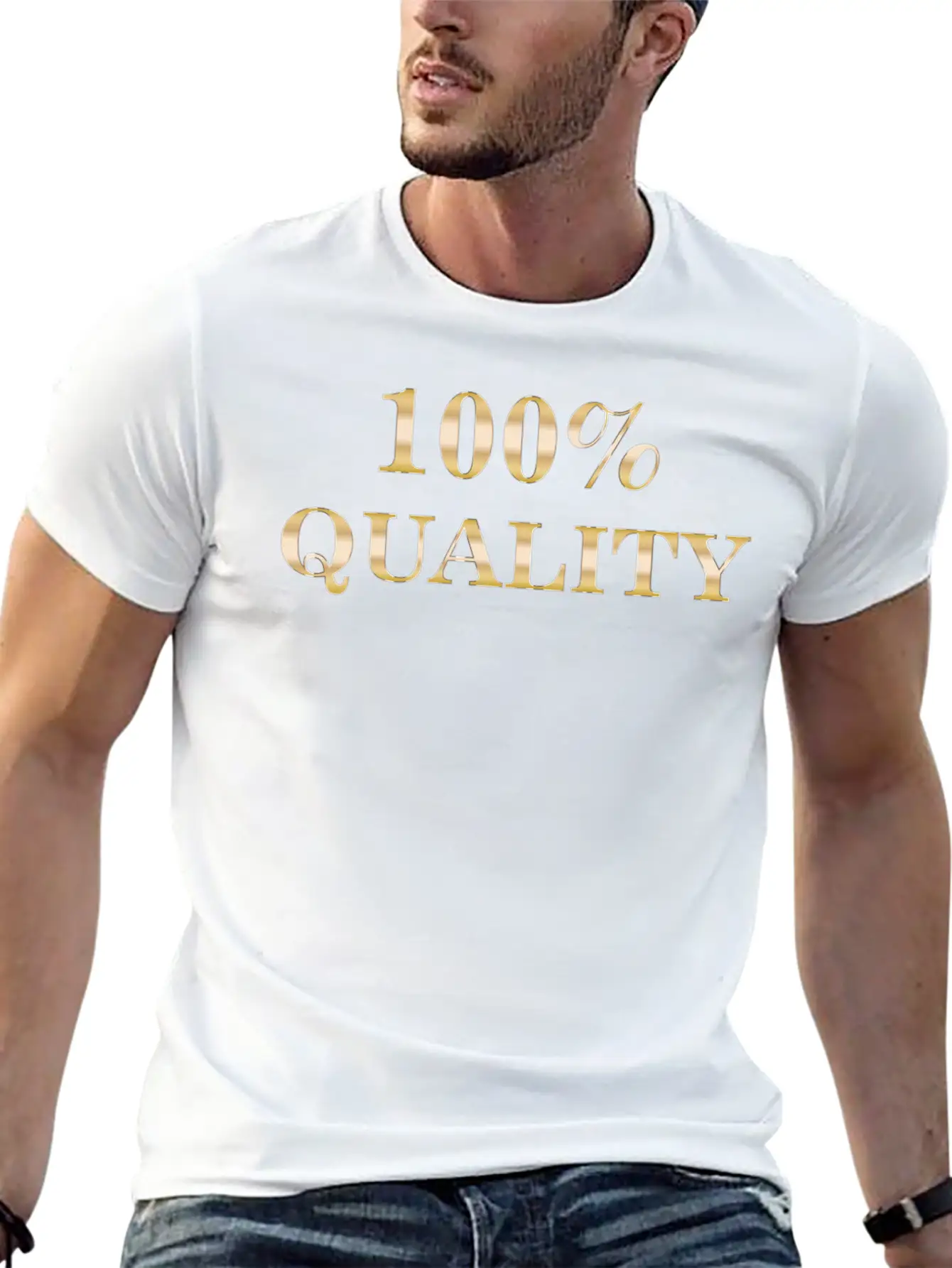 100 Percent Quality Typography No Background Relaxed Everyday Tee – Lightweight And Durable Cotton