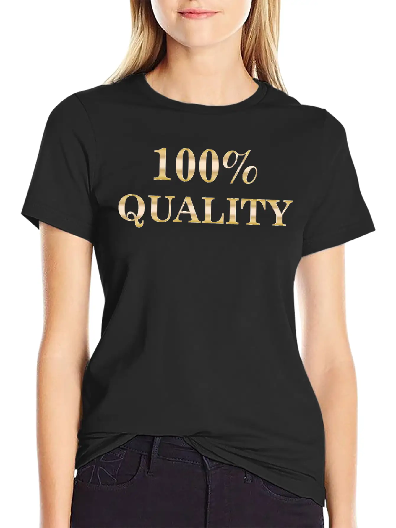 100 Percent Quality Typography No Background Relaxed Everyday Tee – Lightweight And Durable Cotton
