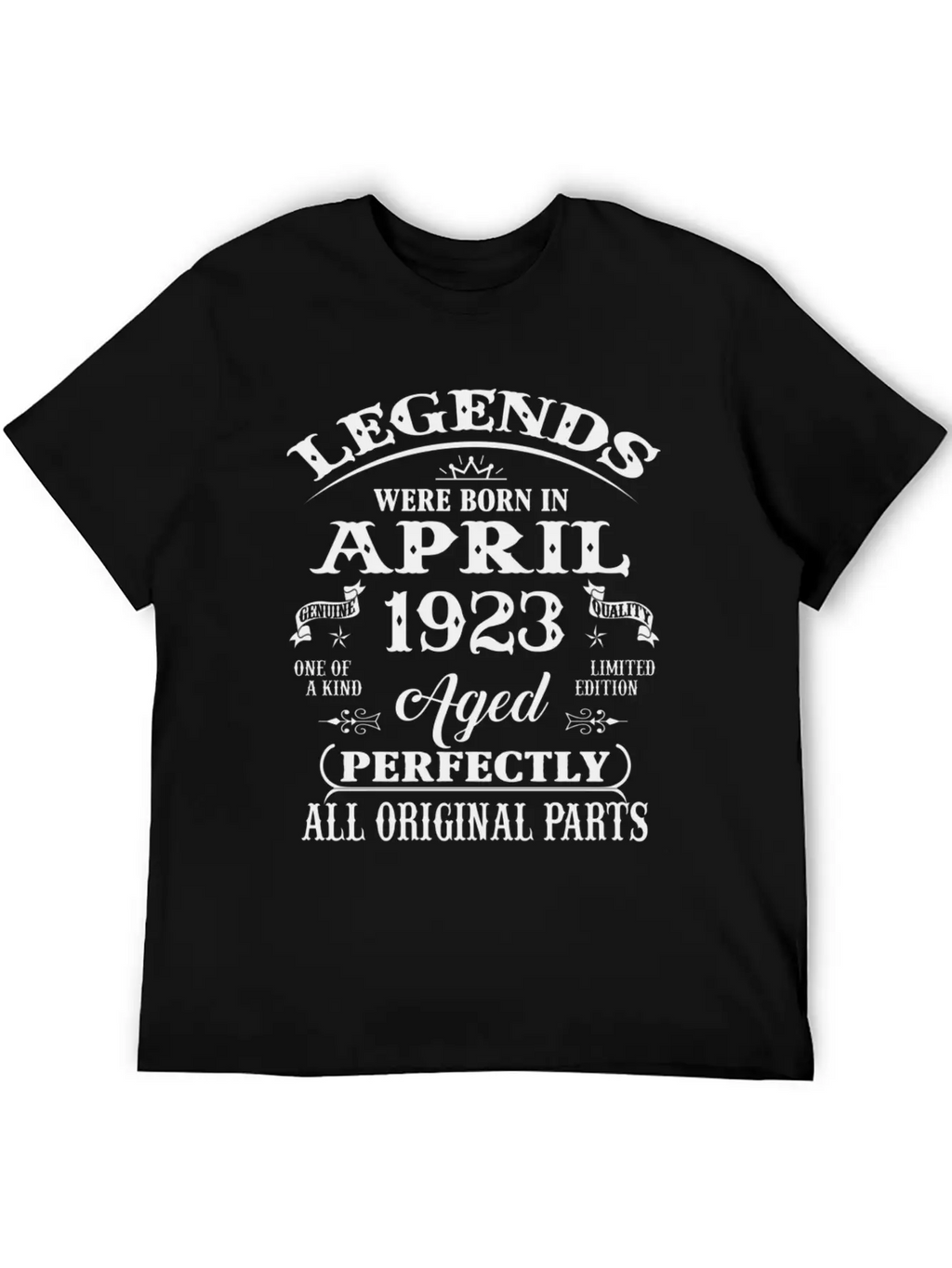 100Th Legends Born In April 1923 100 Yr Old Stylish Everyday T-Shirt – Unisex Basic Cotton Tee