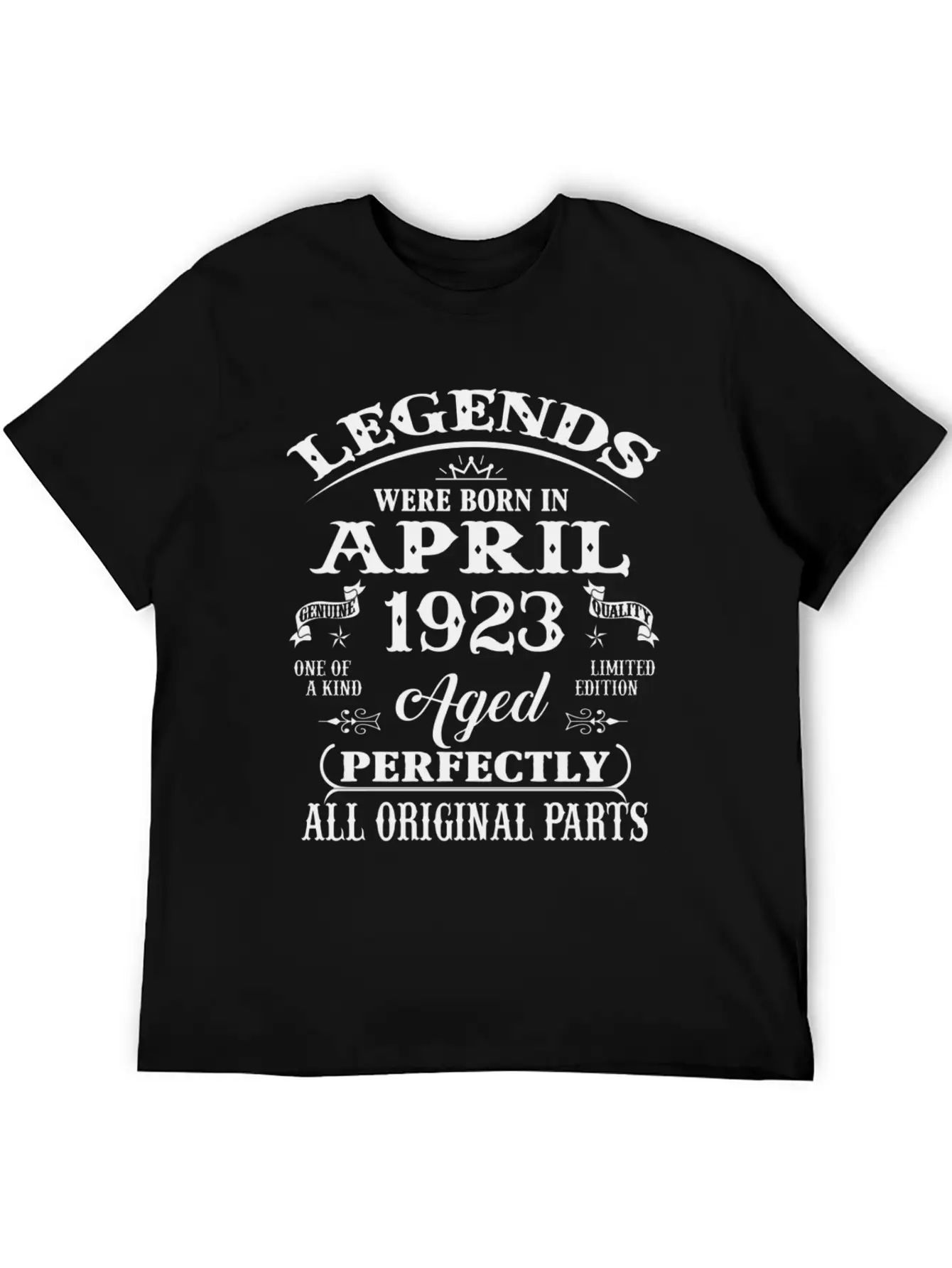 100Th Legends Born In April 1923 100 Yr Old Stylish Everyday T-Shirt – Unisex Basic Cotton Tee