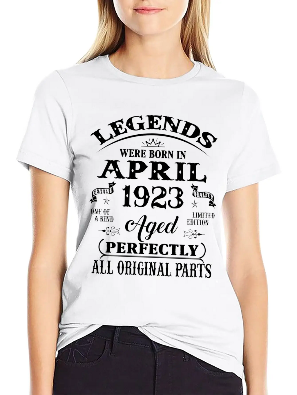 100Th Legends Born In April 1923 100 Yr Old Stylish Everyday T-Shirt – Unisex Basic Cotton Tee