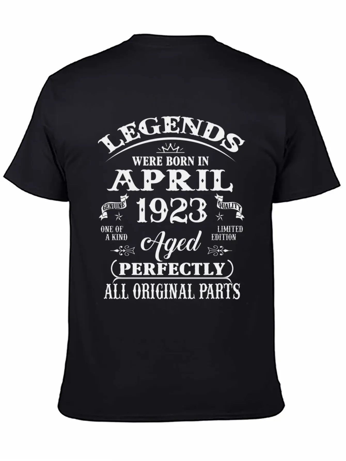 100Th Legends Born In April 1923 100 Yr Old Stylish Everyday T-Shirt – Unisex Basic Cotton Tee