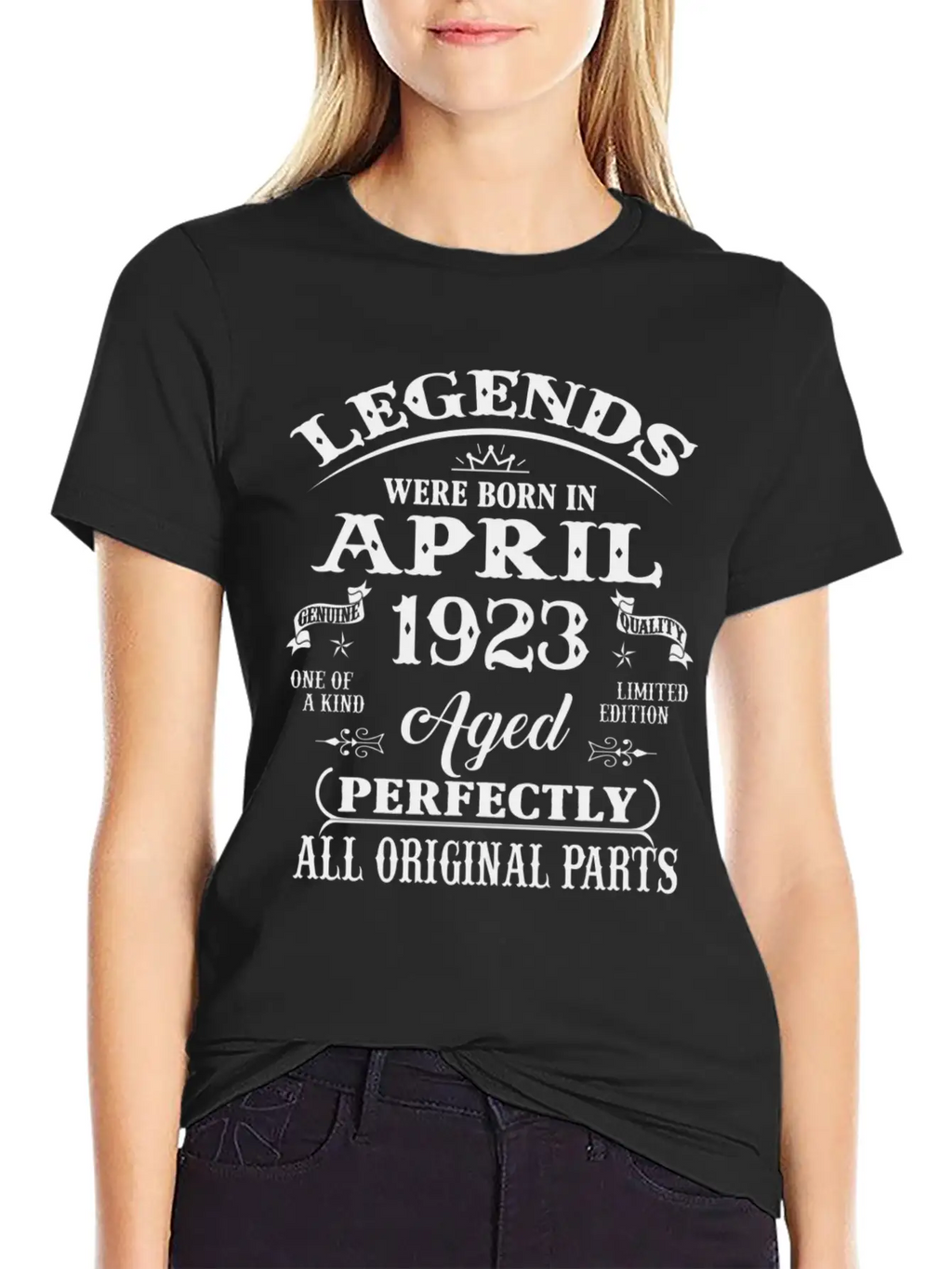 100Th Legends Born In April 1923 100 Yr Old Stylish Everyday T-Shirt – Unisex Basic Cotton Tee