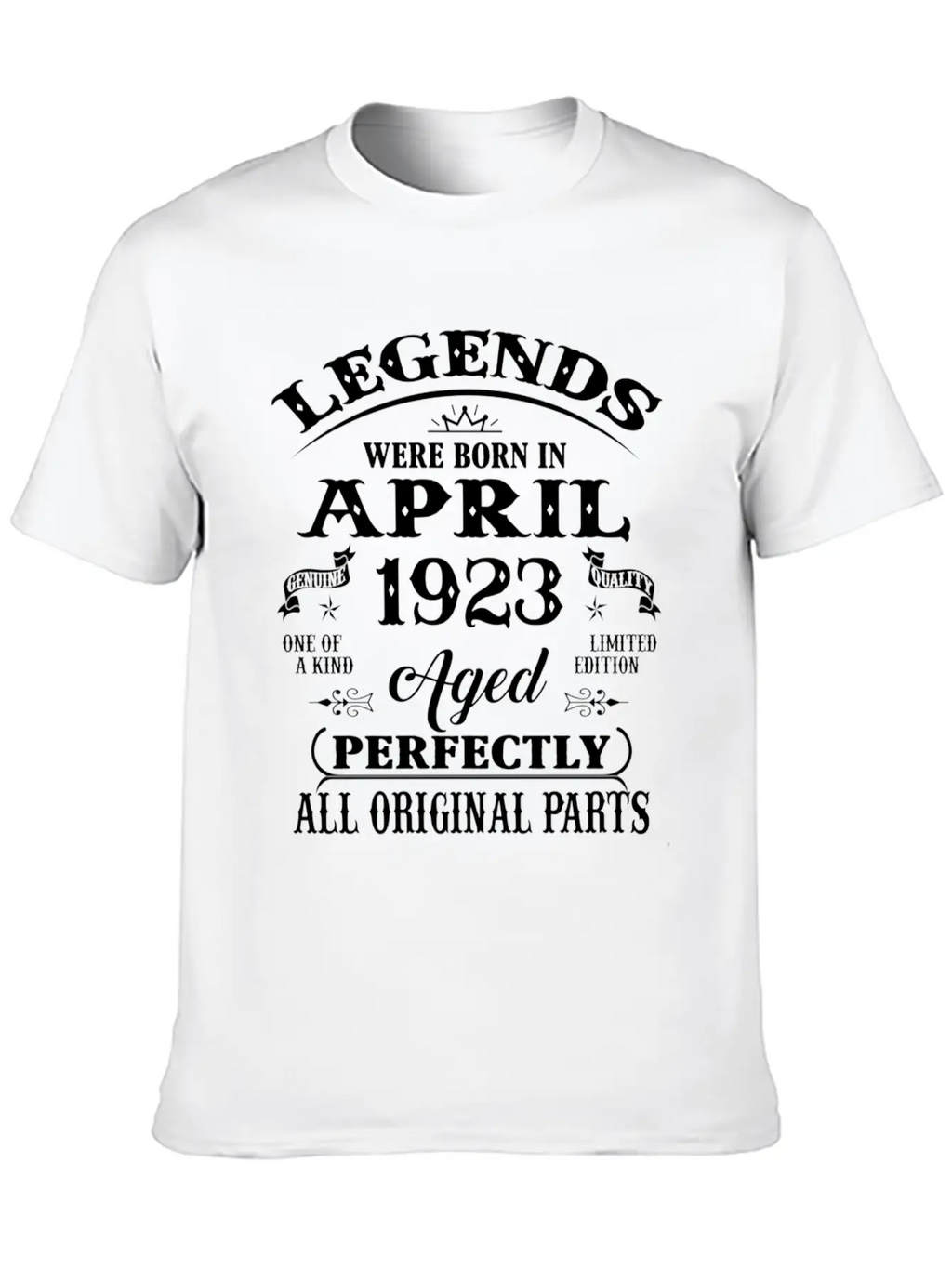 100Th Legends Born In April 1923 100 Yr Old Stylish Everyday T-Shirt – Unisex Basic Cotton Tee