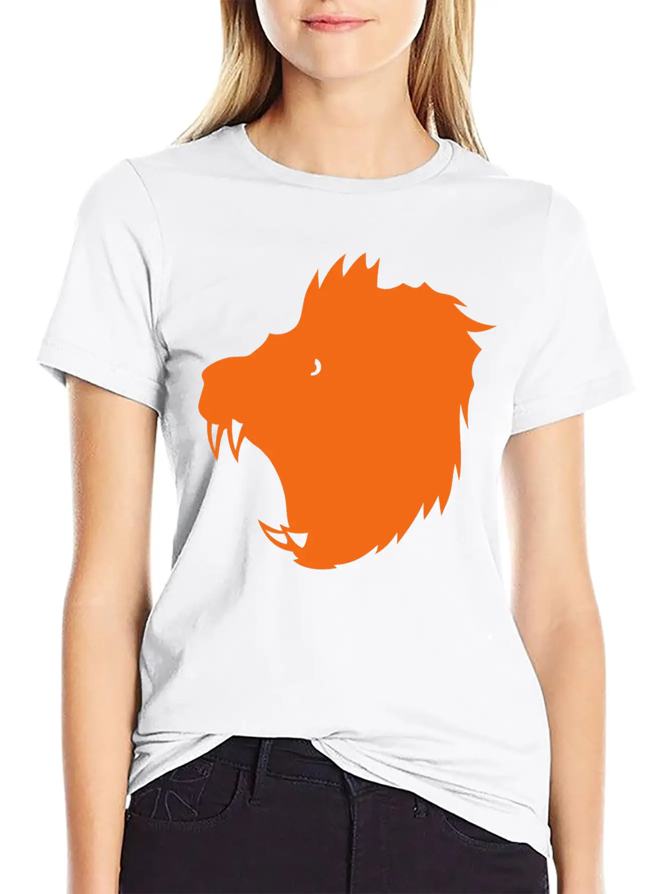 12022 Lion Figure Shadow Stylish Everyday T-Shirt – Unisex Basic Cotton Tee