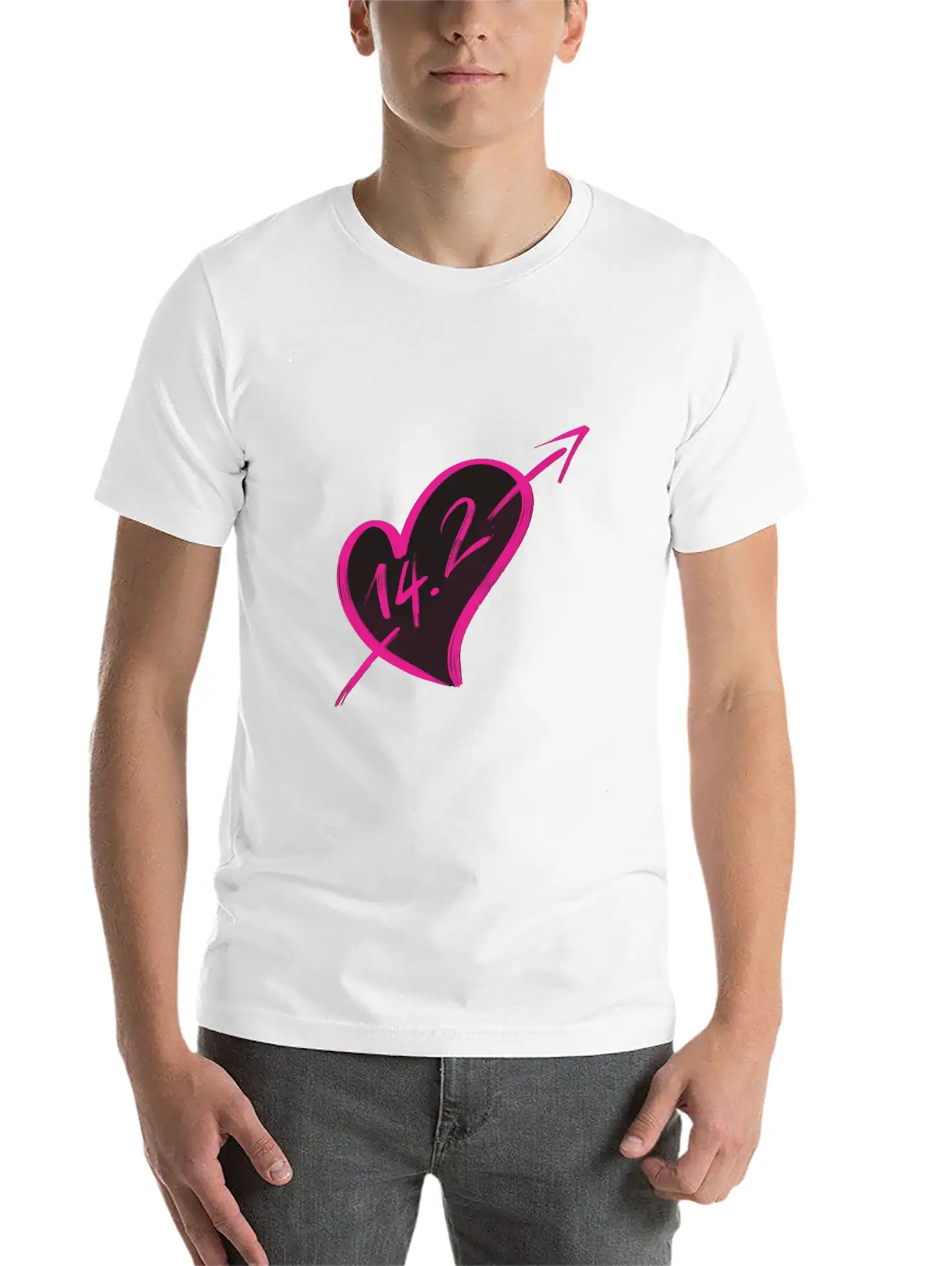 14-2 Valentines Comfortable Minimalist Graphic Tee – Summer Style Essential