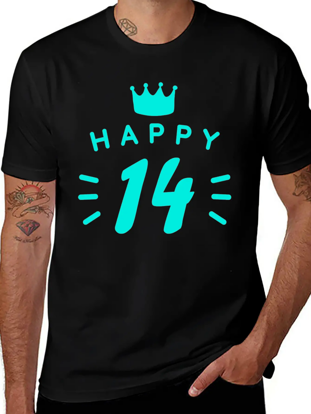 14th Birthday 14 Years Old Happy Birthday Saying Relaxed Everyday Tee – Lightweight And Durable Cotton