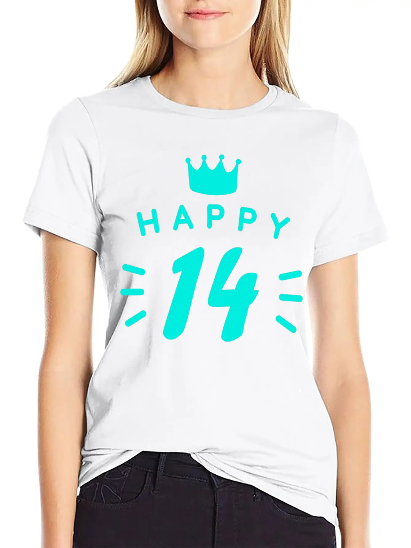 14th Birthday 14 Years Old Happy Birthday Saying Relaxed Everyday Tee – Lightweight And Durable Cotton