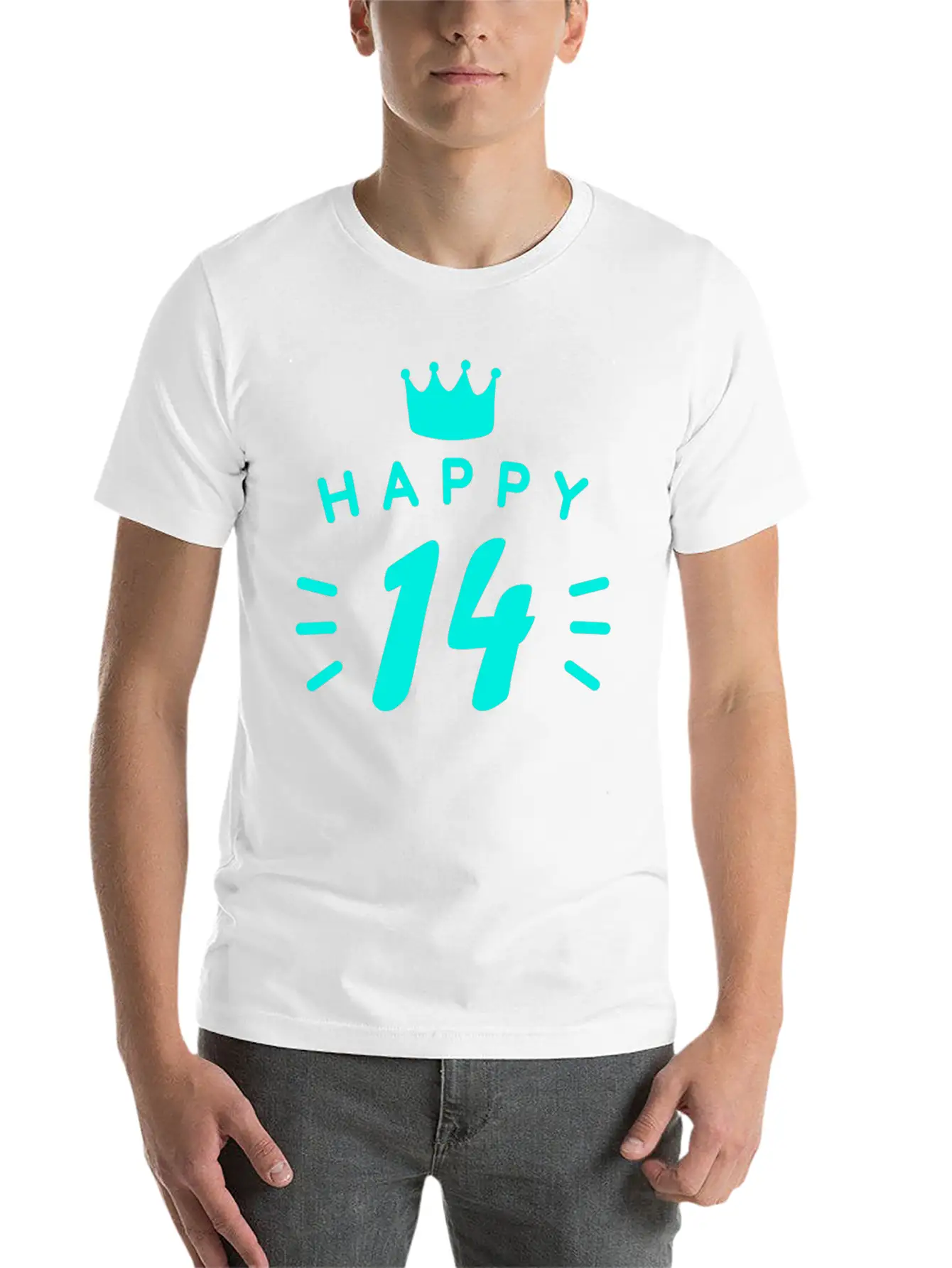 14th Birthday 14 Years Old Happy Birthday Saying Relaxed Everyday Tee – Lightweight And Durable Cotton