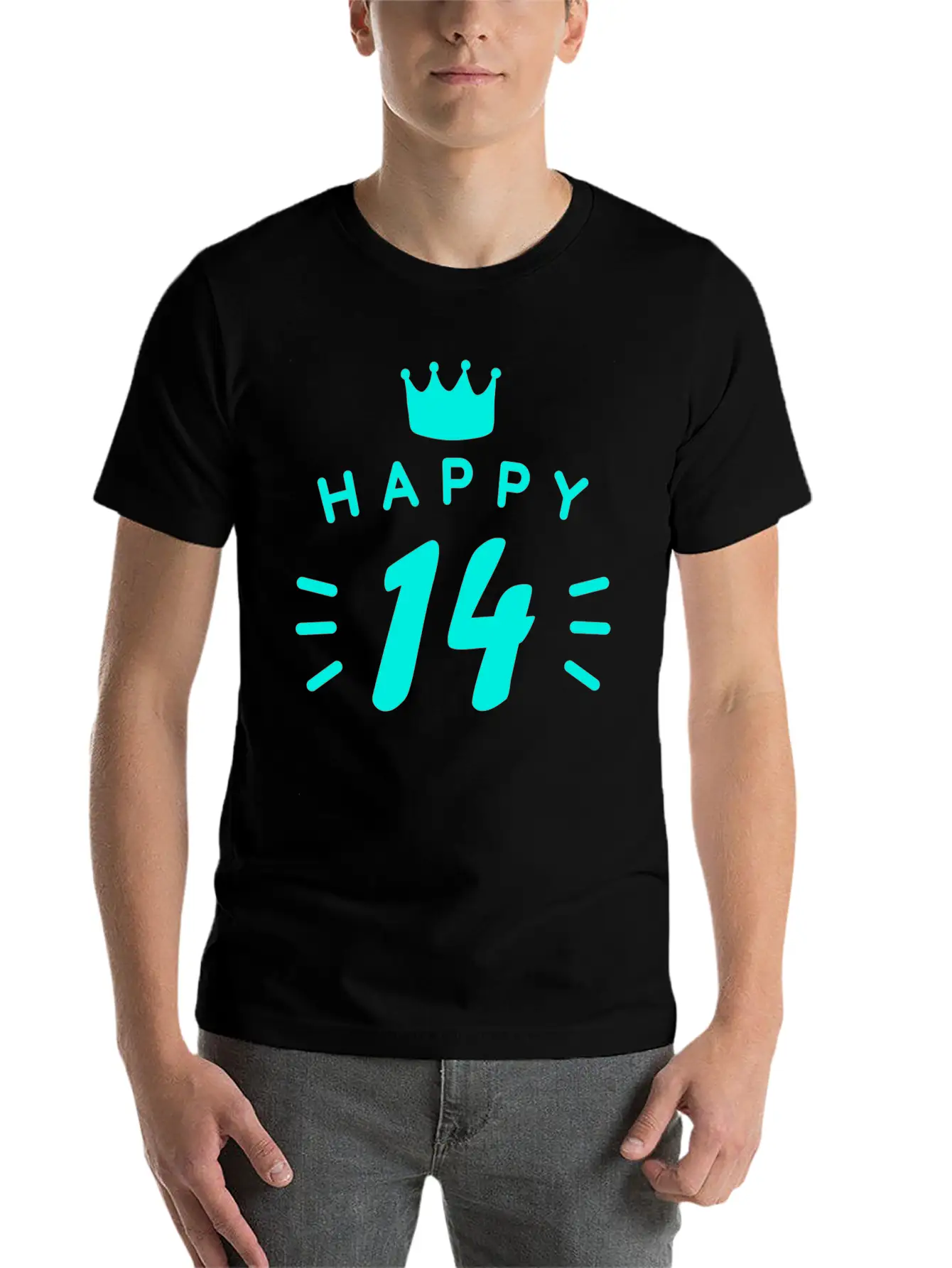 14th Birthday 14 Years Old Happy Birthday Saying Relaxed Everyday Tee – Lightweight And Durable Cotton