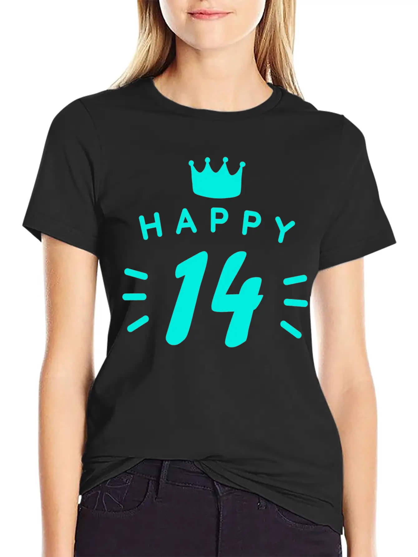 14th Birthday 14 Years Old Happy Birthday Saying Relaxed Everyday Tee – Lightweight And Durable Cotton