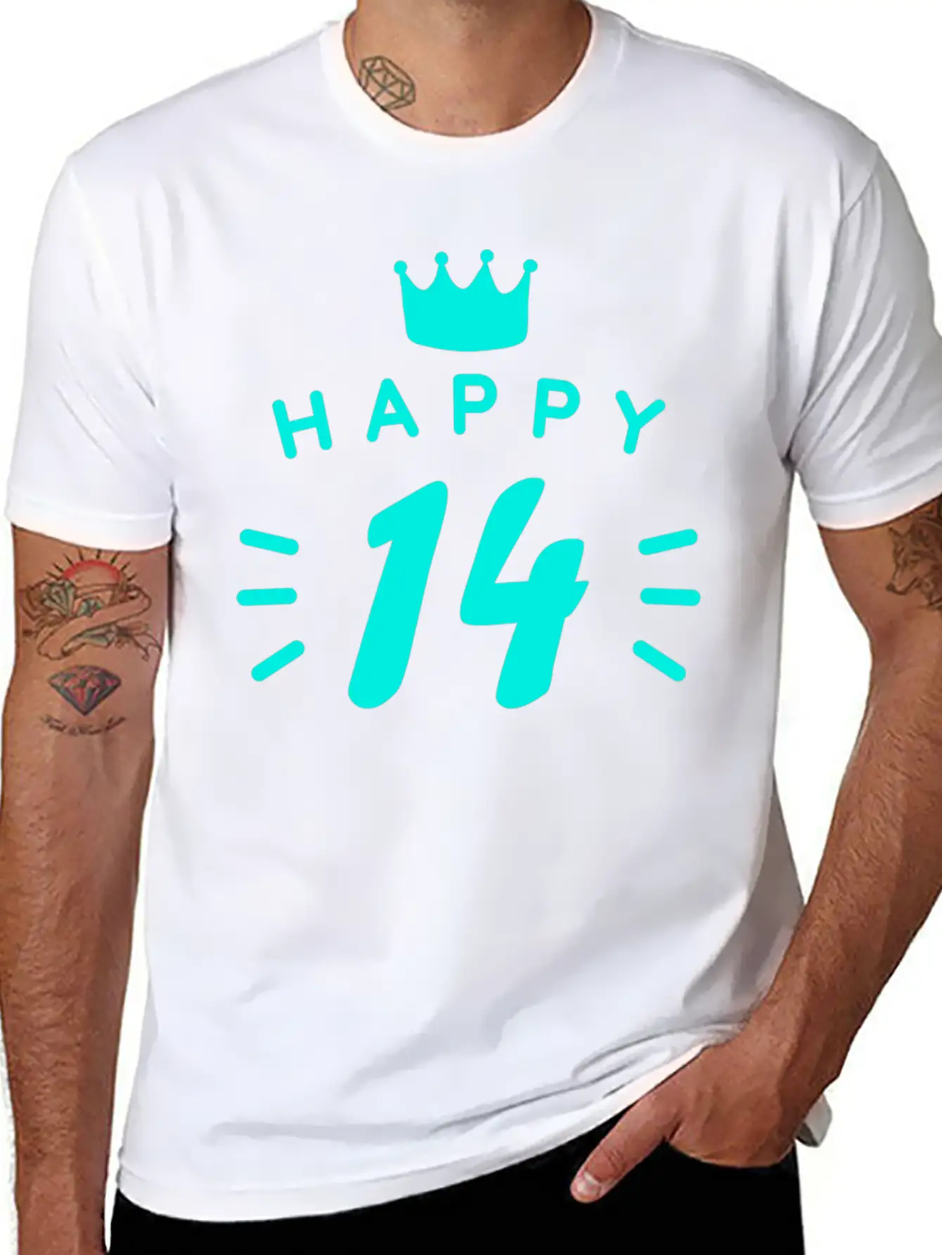 14th Birthday 14 Years Old Happy Birthday Saying Relaxed Everyday Tee – Lightweight And Durable Cotton