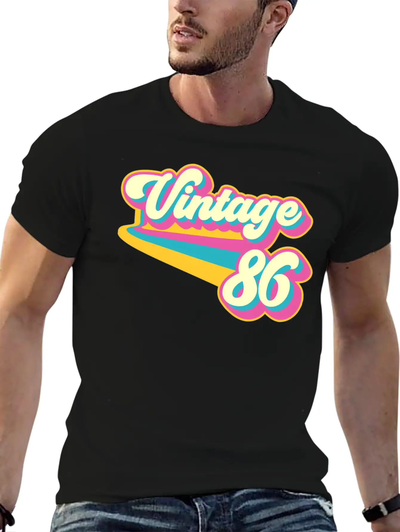 1986 Unisex Short Sleeve Soft Cotton T-Shirt – Casual Everyday Wear