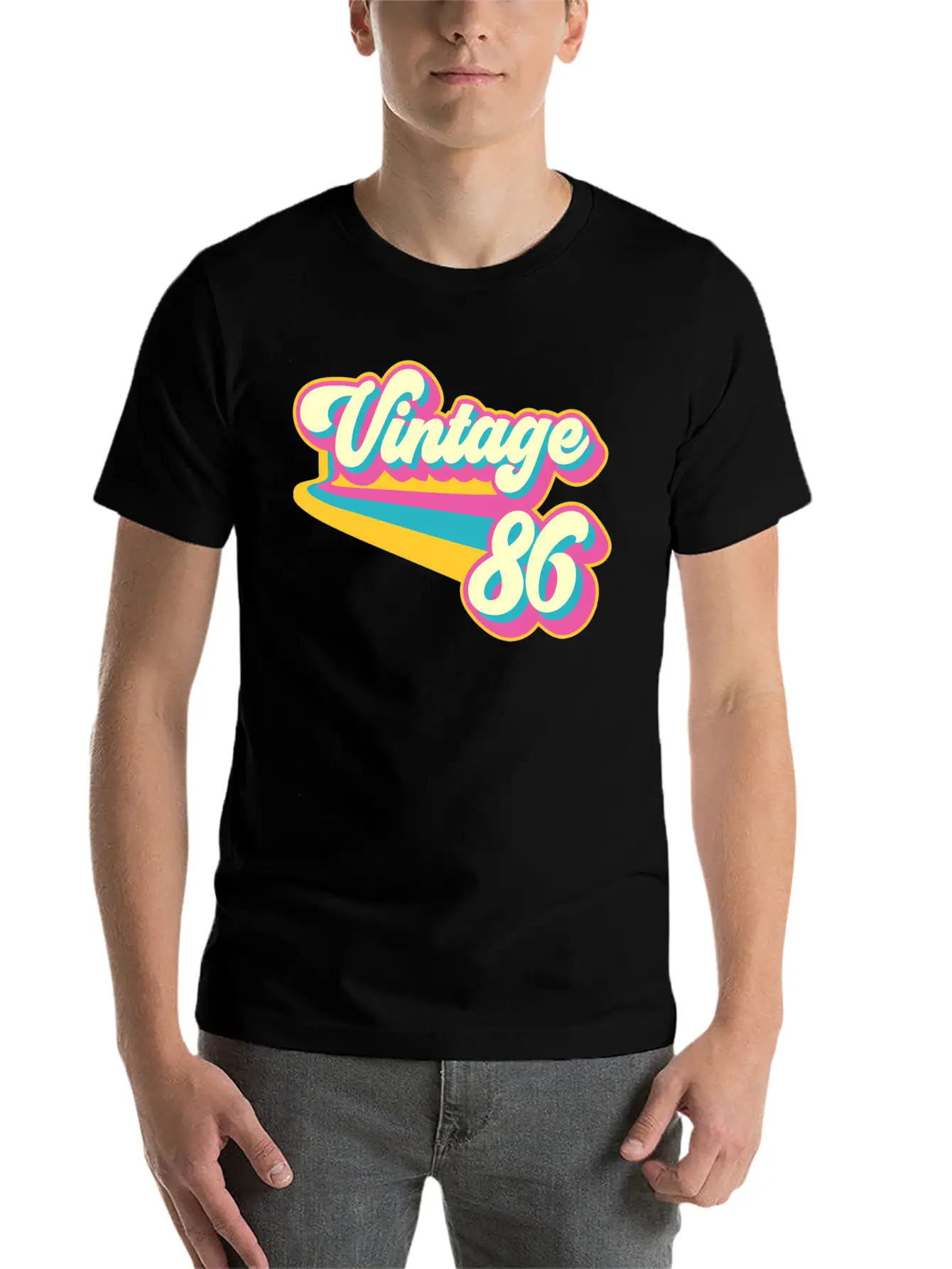 1986 Unisex Short Sleeve Soft Cotton T-Shirt – Casual Everyday Wear
