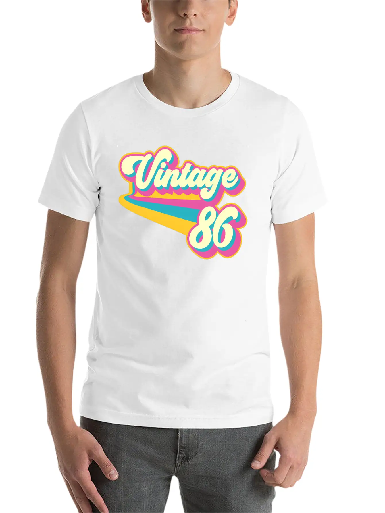 1986 Unisex Short Sleeve Soft Cotton T-Shirt – Casual Everyday Wear