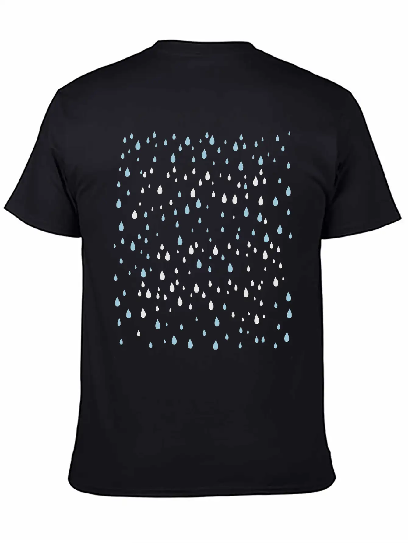 2 Colors Rain Drops Patte Unisex Casual T-Shirt – Clean Design For Daily Comfort
