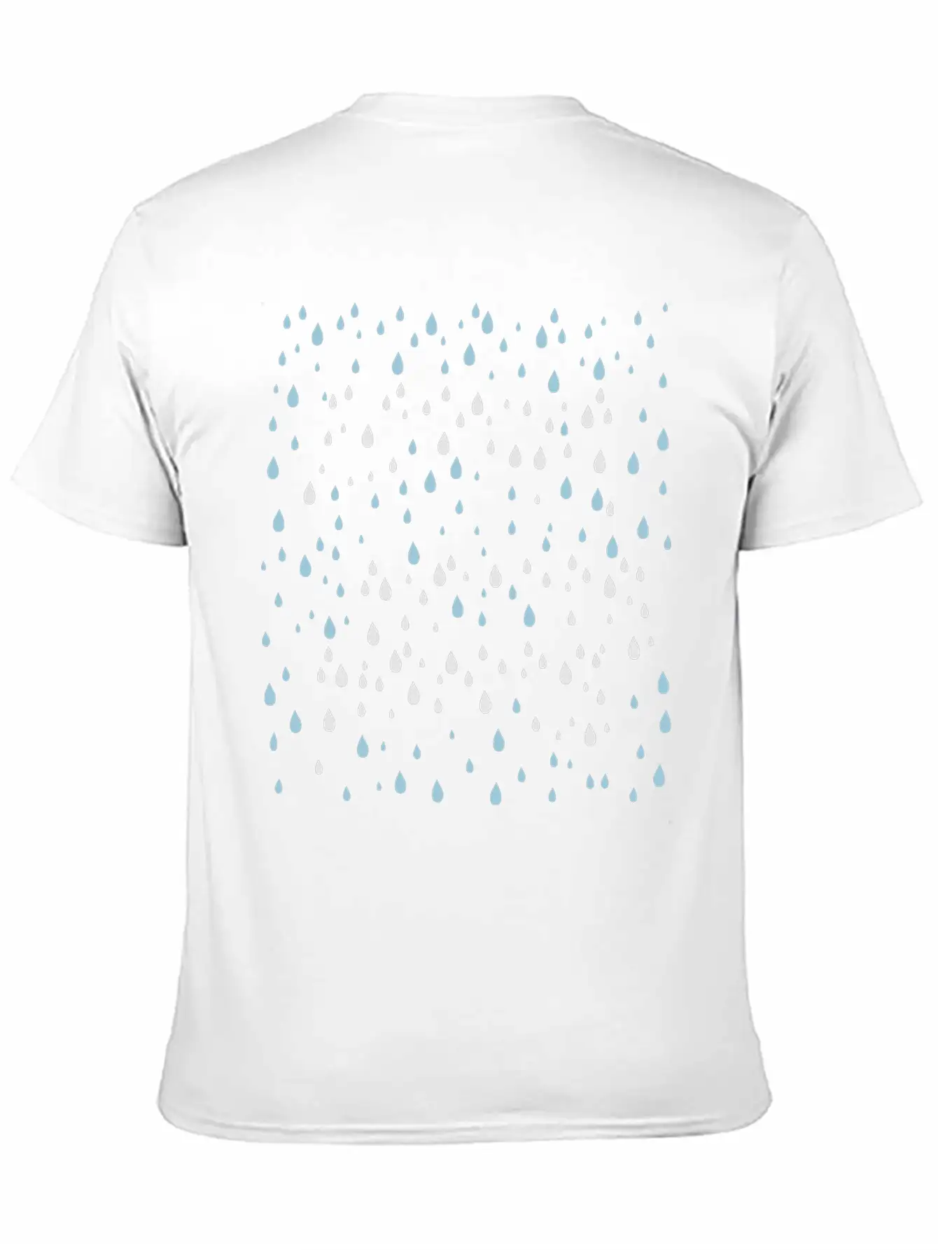 2 Colors Rain Drops Patte Unisex Casual T-Shirt – Clean Design For Daily Comfort