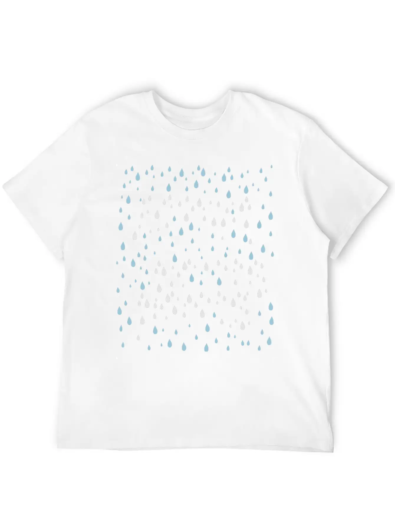 2 Colors Rain Drops Patte Unisex Casual T-Shirt – Clean Design For Daily Comfort
