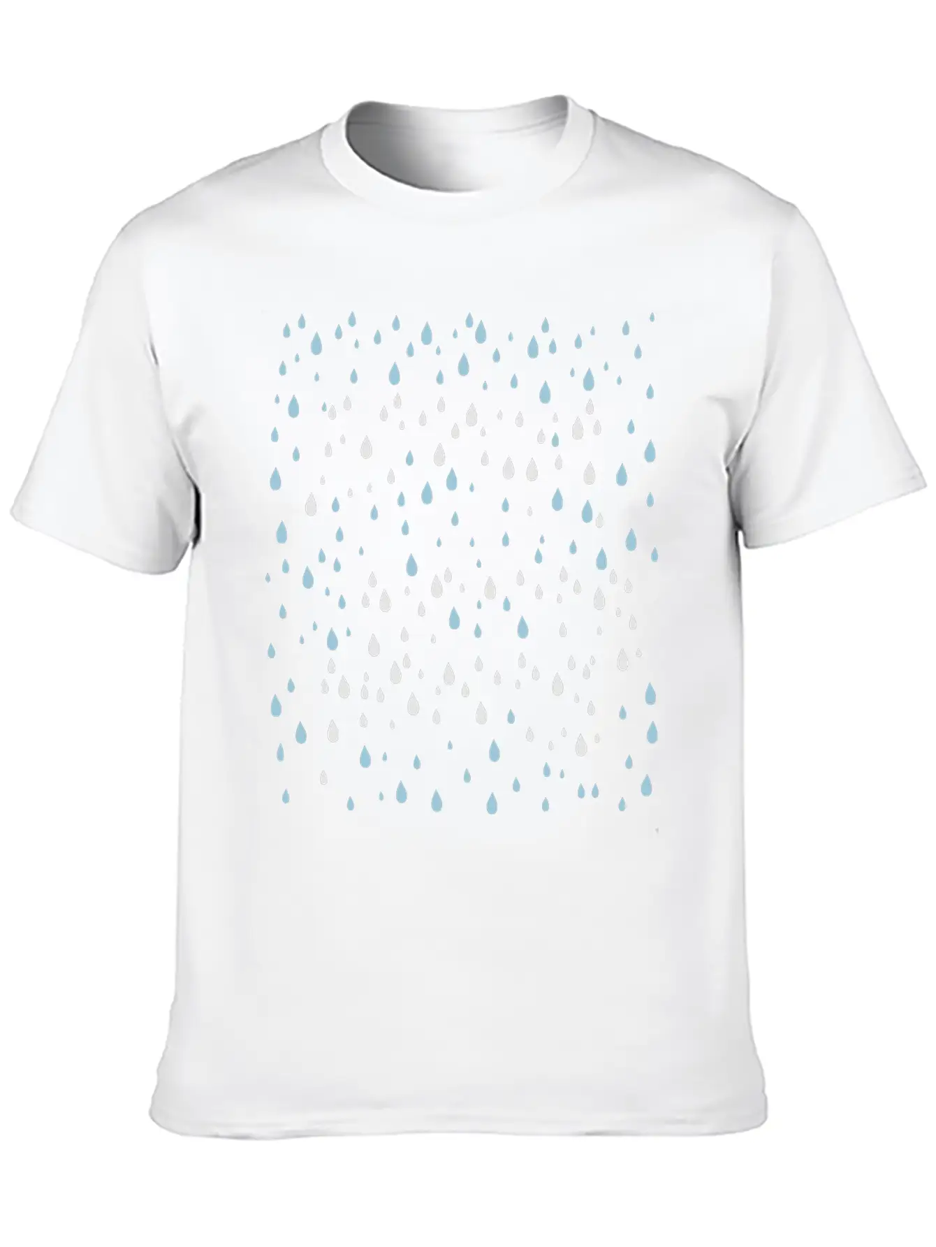 2 Colors Rain Drops Patte Unisex Casual T-Shirt – Clean Design For Daily Comfort