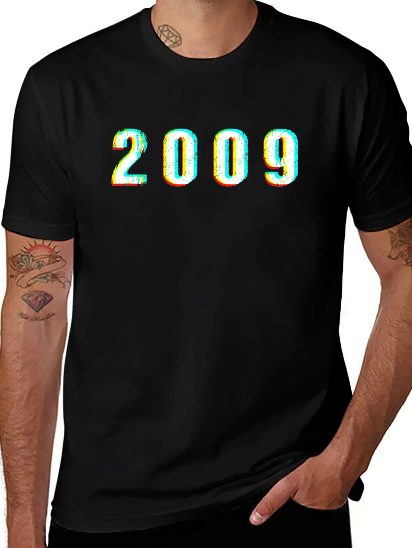 2009 Glitch Vintage Birthday Present Comfortable Minimalist Graphic Tee – Summer Style Essential