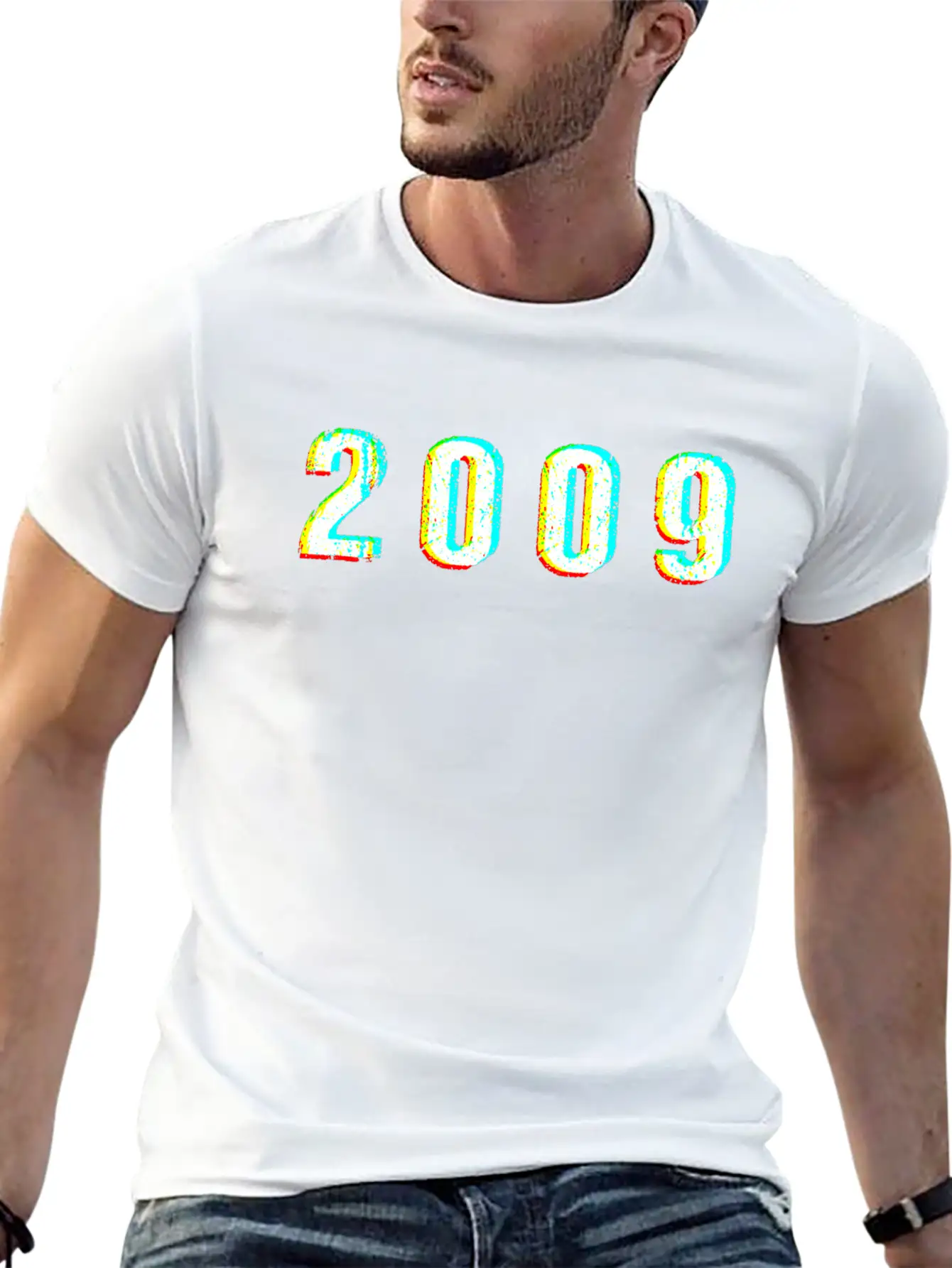 2009 Glitch Vintage Birthday Present Comfortable Minimalist Graphic Tee – Summer Style Essential