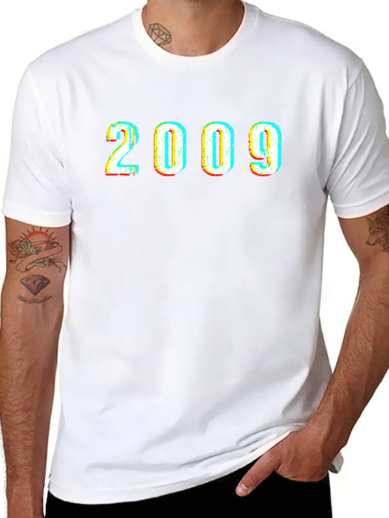2009 Glitch Vintage Birthday Present Comfortable Minimalist Graphic Tee – Summer Style Essential