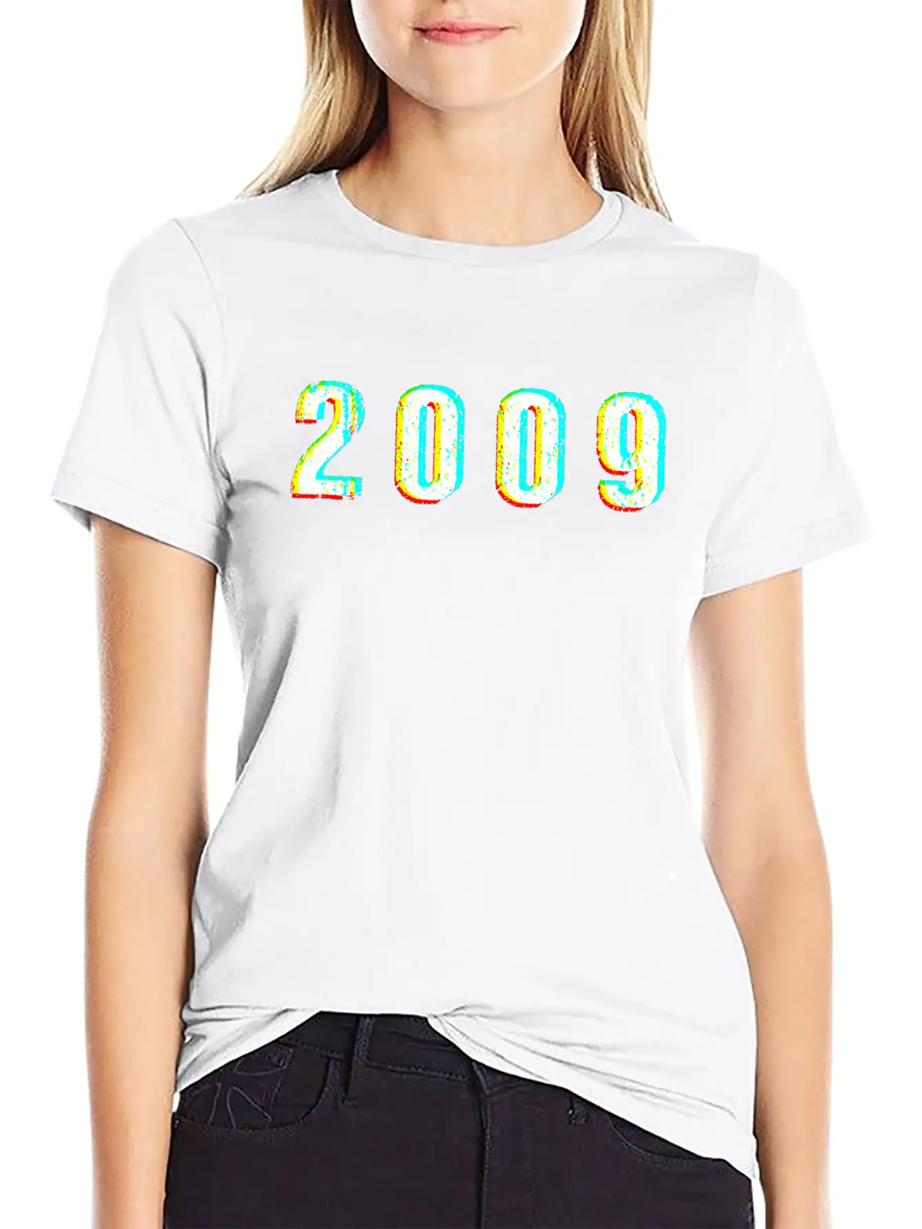 2009 Glitch Vintage Birthday Present Comfortable Minimalist Graphic Tee – Summer Style Essential