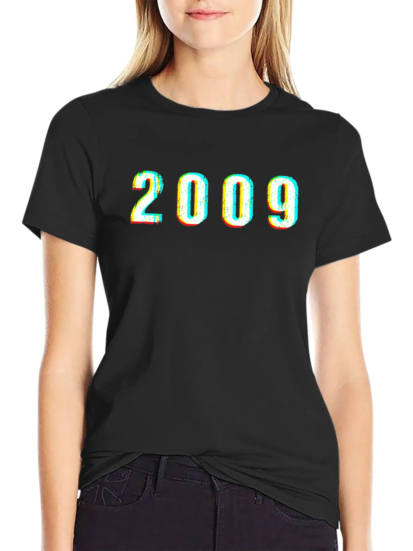 2009 Glitch Vintage Birthday Present Comfortable Minimalist Graphic Tee – Summer Style Essential
