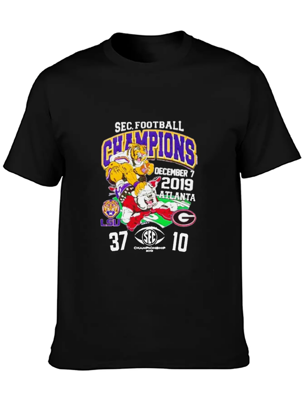 2019 Sec Football Champions Score Shirt Essential Unisex Summer Tee – Soft Cotton Casual Fit