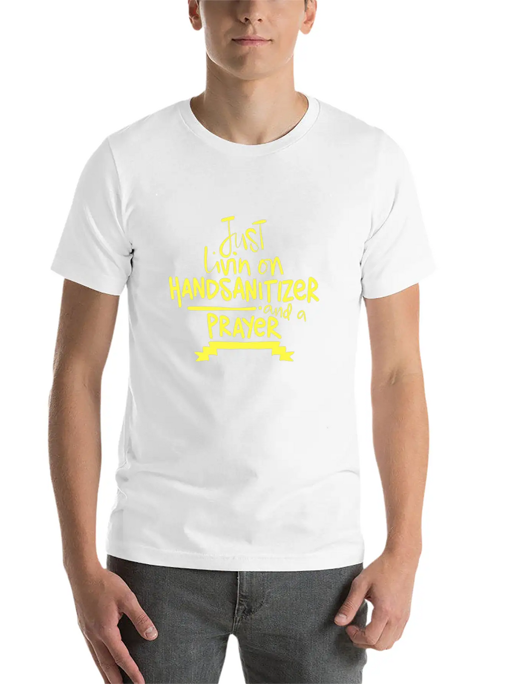 2020 Humor Living On Hand Sanitizer And Prayer Relaxed Everyday Tee – Lightweight And Durable Cotton