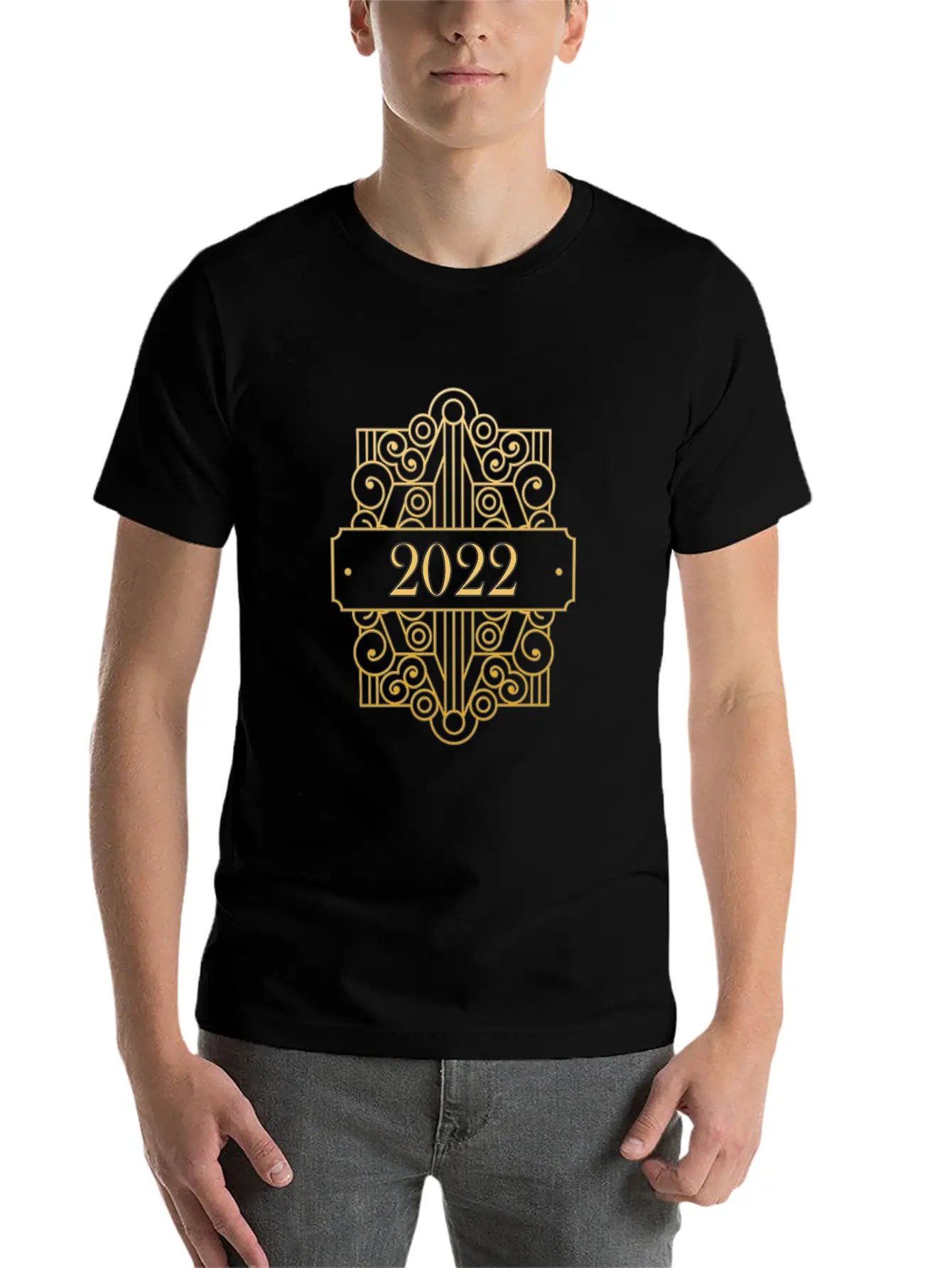2022 New Years Eve Art Deco Relaxed Everyday Tee – Lightweight And Durable Cotton