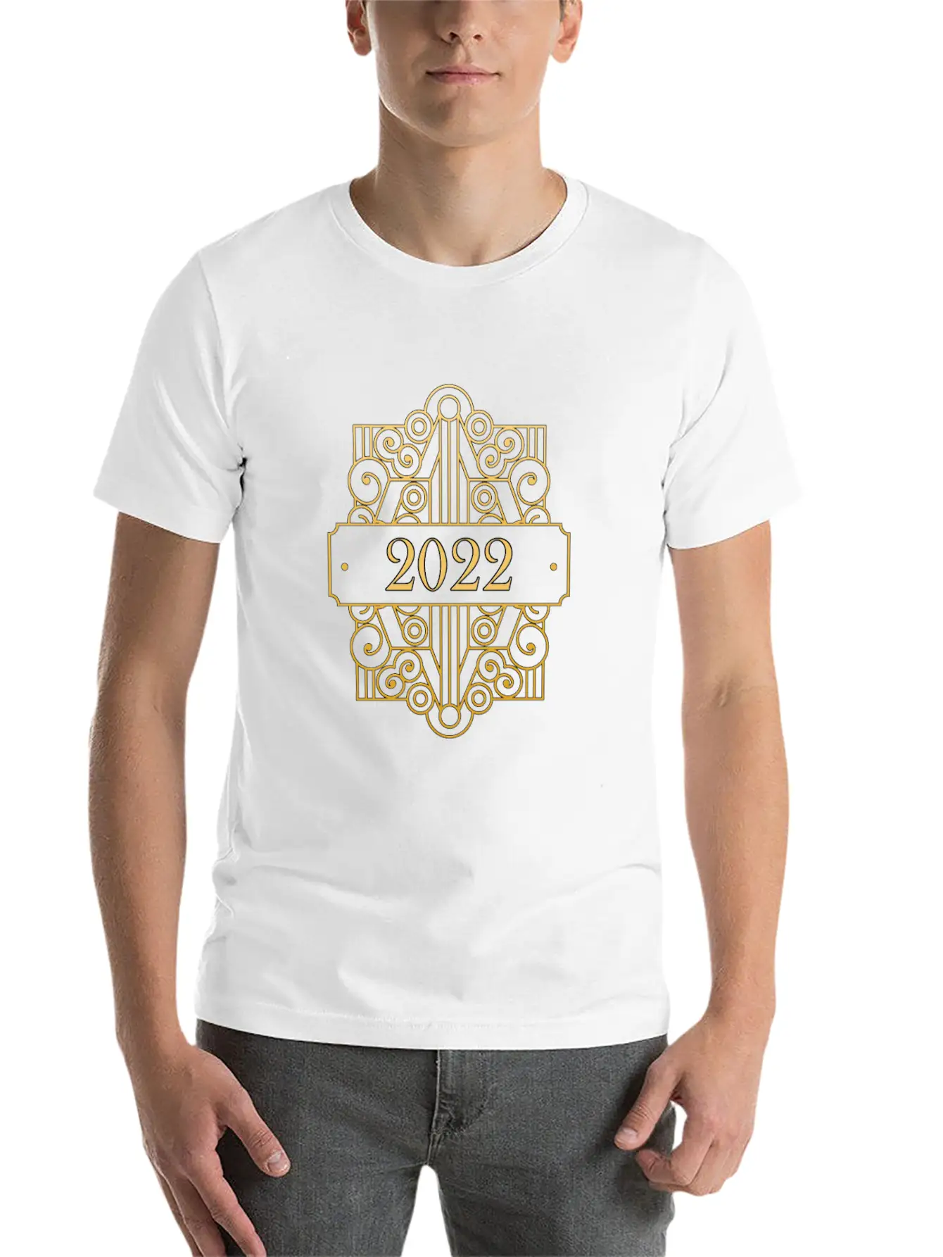2022 New Years Eve Art Deco Relaxed Everyday Tee – Lightweight And Durable Cotton